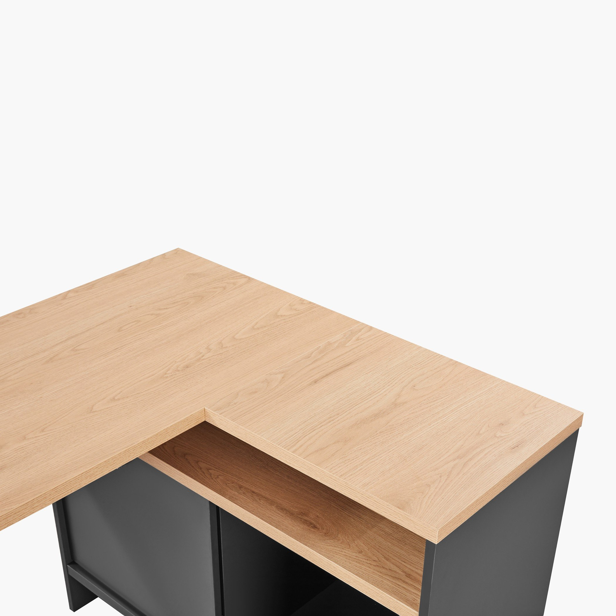 Siesta Corner Study Desk with Open Shelf and Door-hbxfurniture-office-desks-image-3