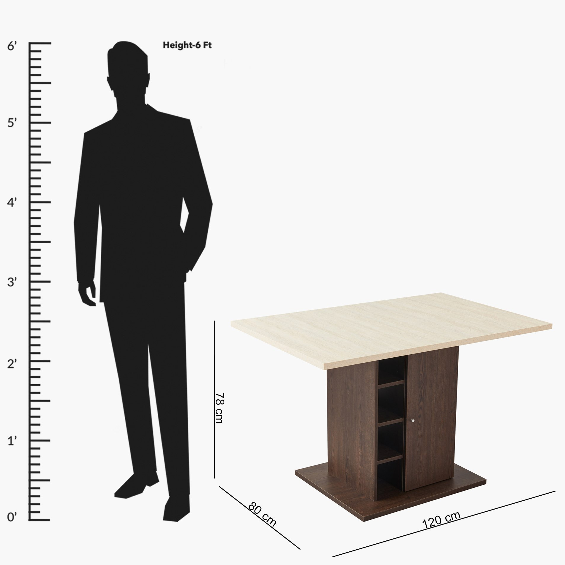 طاولة سفرة 4 مقاعد بقاعدة تخزين من نايل-hbxfurniture-diningtablesandsets-diningtables-fourseater-image-6