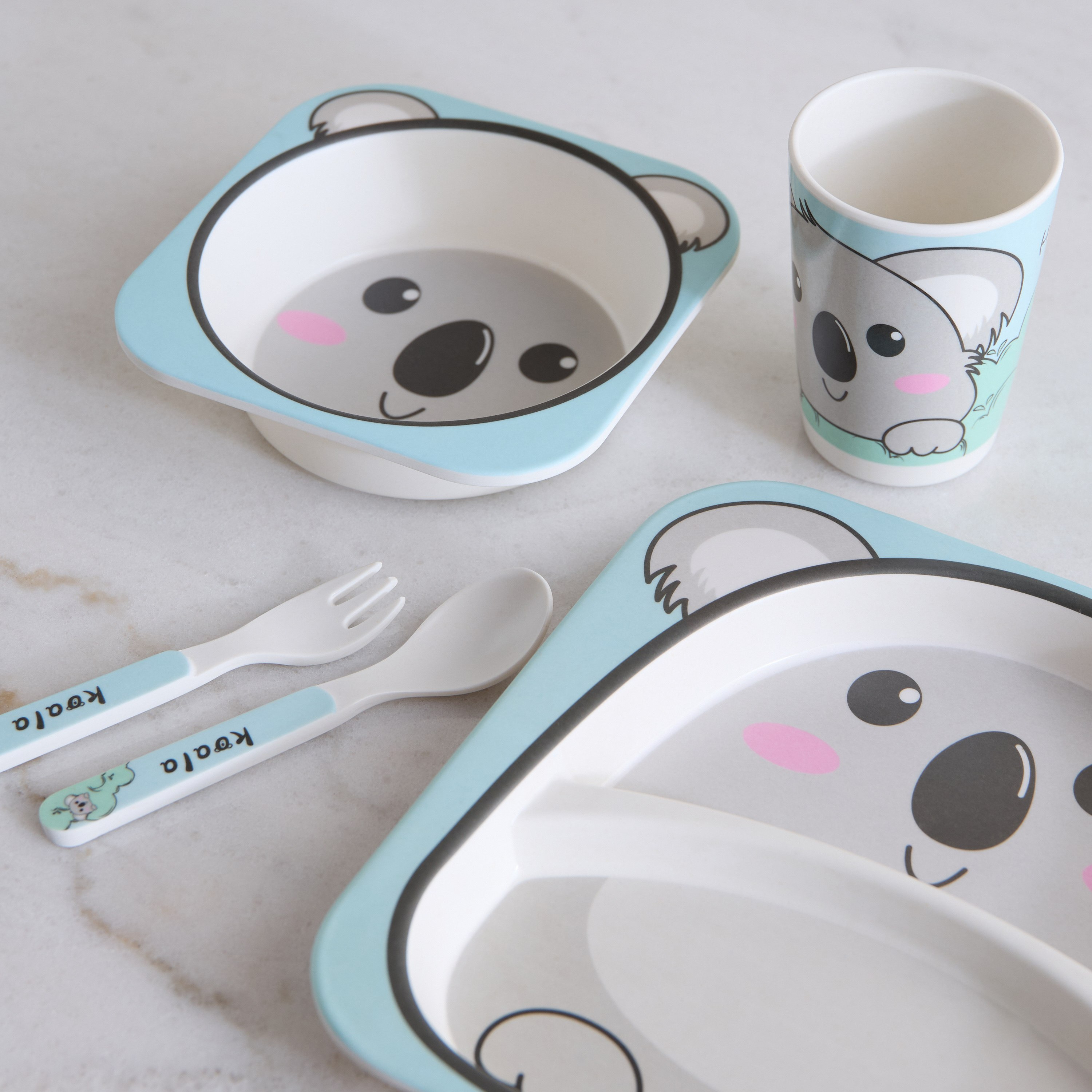 طقم عشاء خيزران 5 قطع  بطبعات كوالا-hbxhomeware-hbxkidsandyouth-image-2