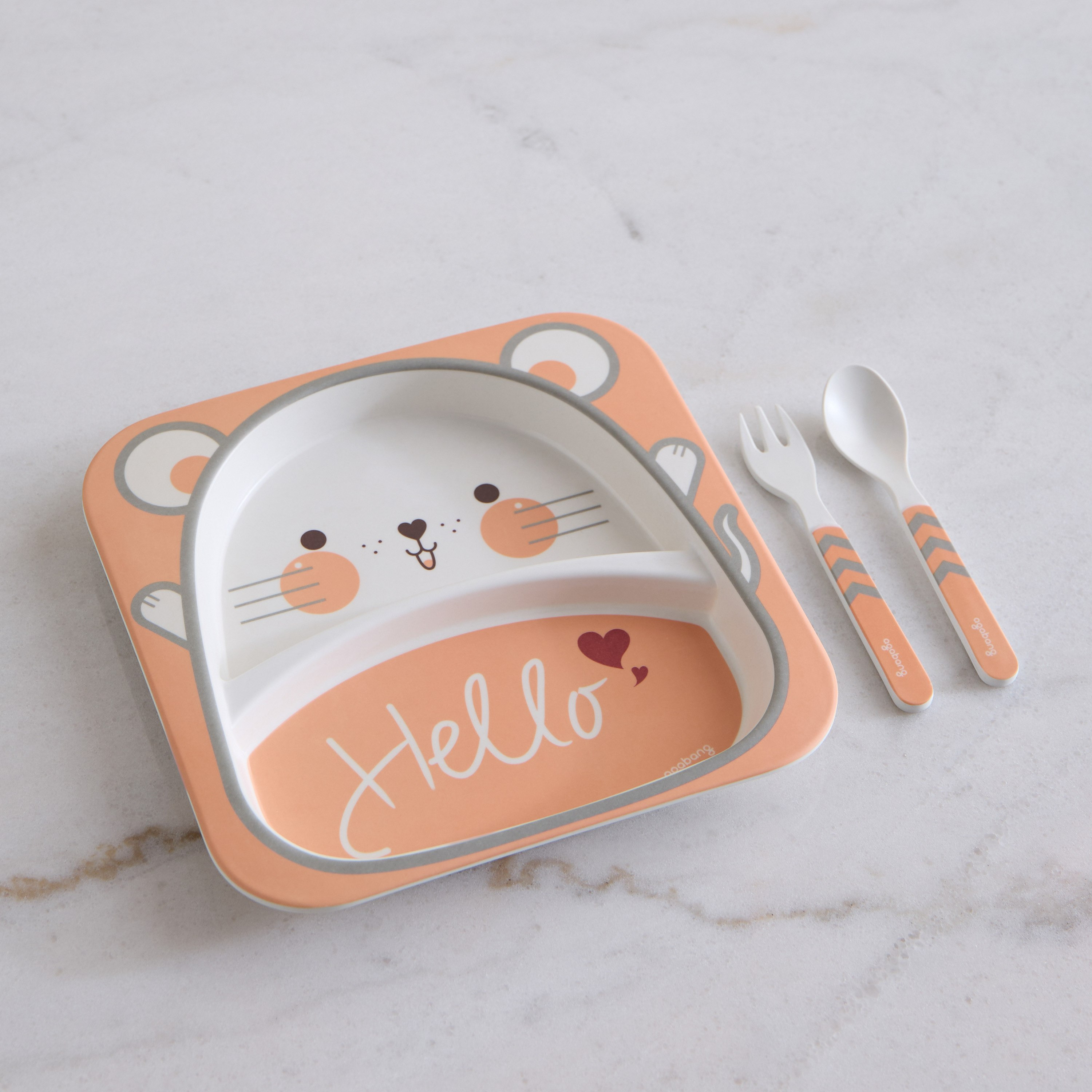 طقم عشاء خيزران 5 قطع  بطبعات كيتي-hbxhomeware-hbxkidsandyouth-image-2