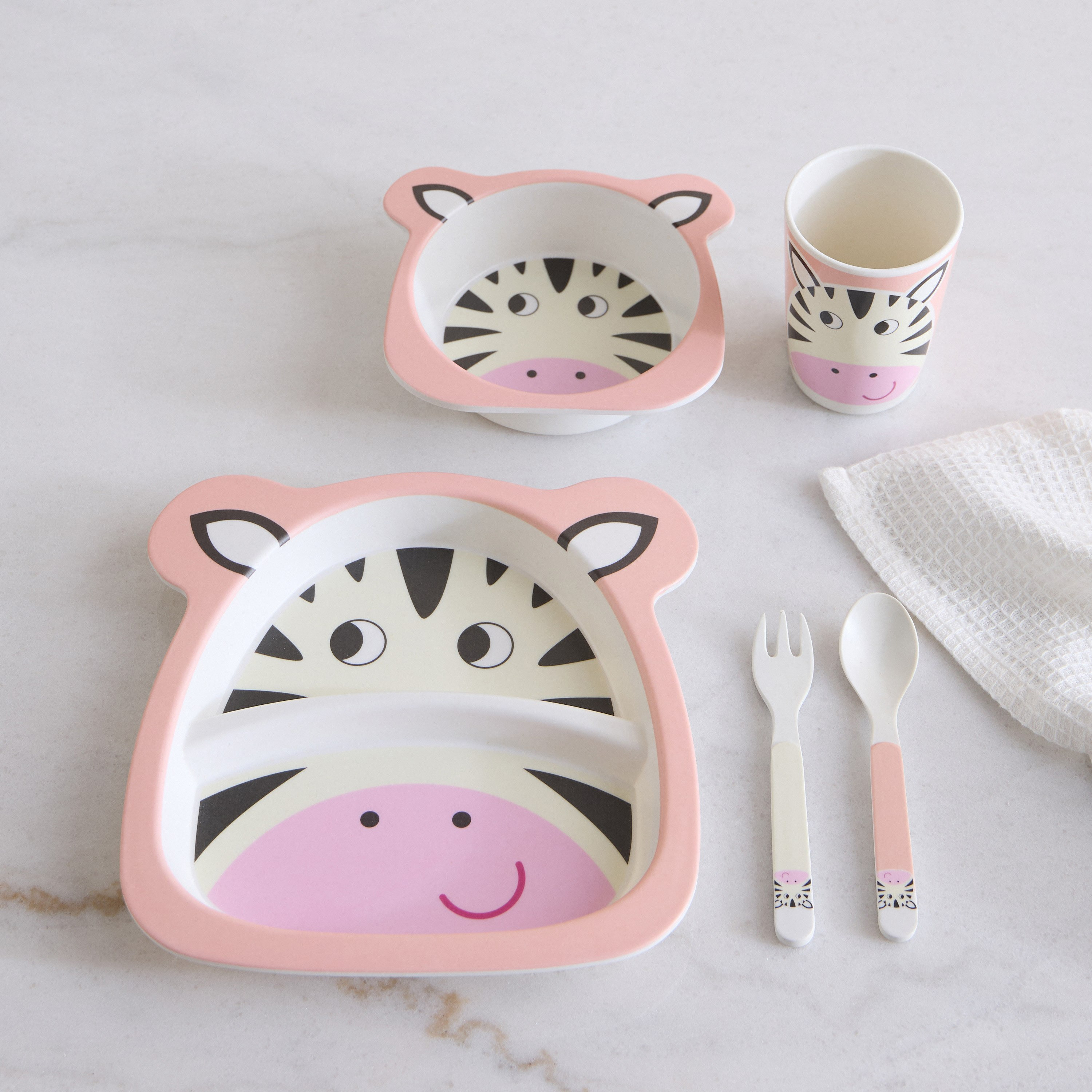 Zebra 5-Piece Bamboo Dinner Set-hbxhomeware-hbxkidsandyouth-image-1