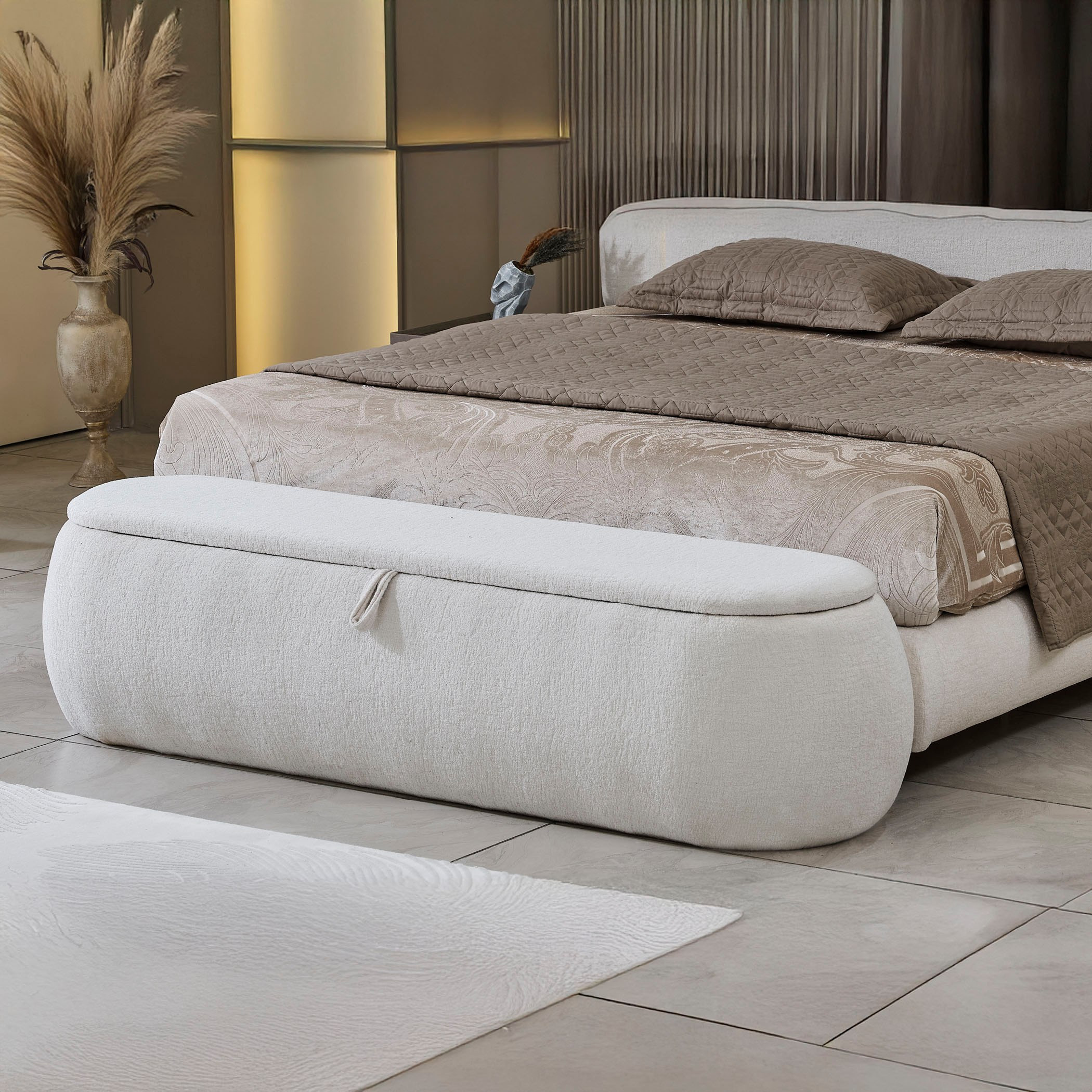بنش سرير منجد بمساحة تخزين من ستارتفورد-hbxfurniture-sofasandarmchairs-benches-image-1