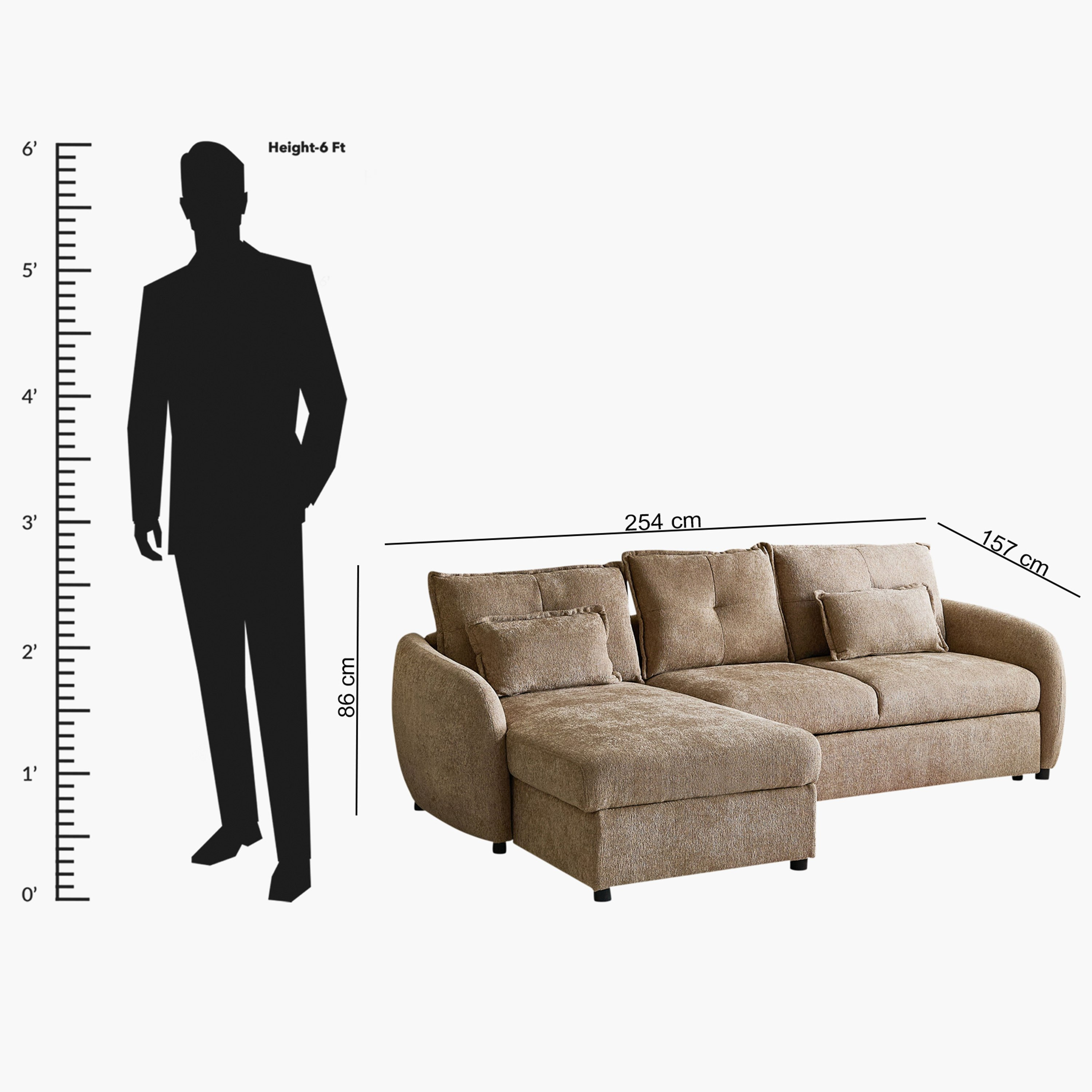 كنبة سرير ركنية يسار قماش 3 مقاعد مع شيزلونج بمساحة تخزين من أولبيا-hbxfurniture-sofasandarmchairs-sofabeds-image-18