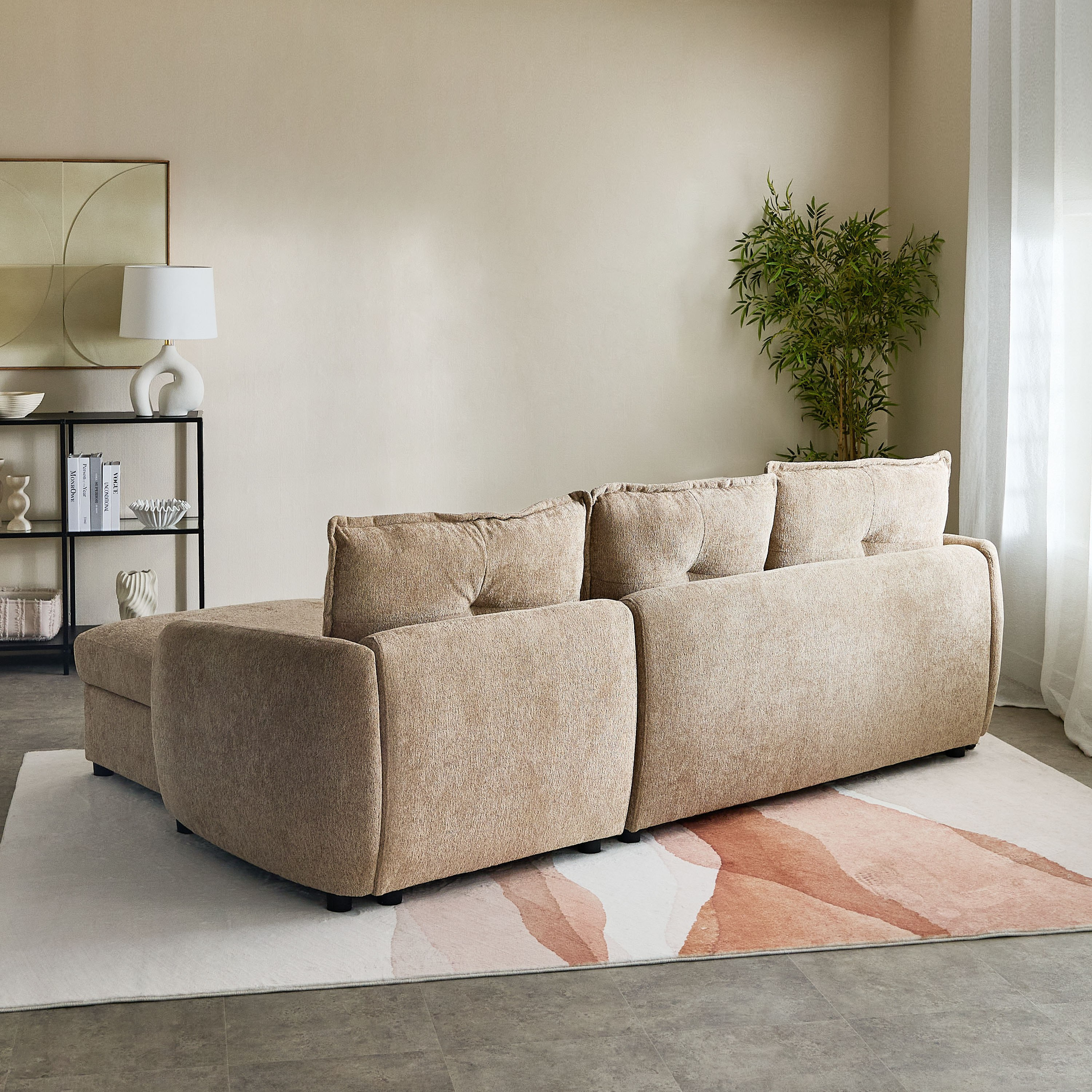 Olbia 3-Seater Fabric Right Corner Sofa Bed with Chaise-hbxfurniture-sofasandarmchairs-sofabeds-image-5