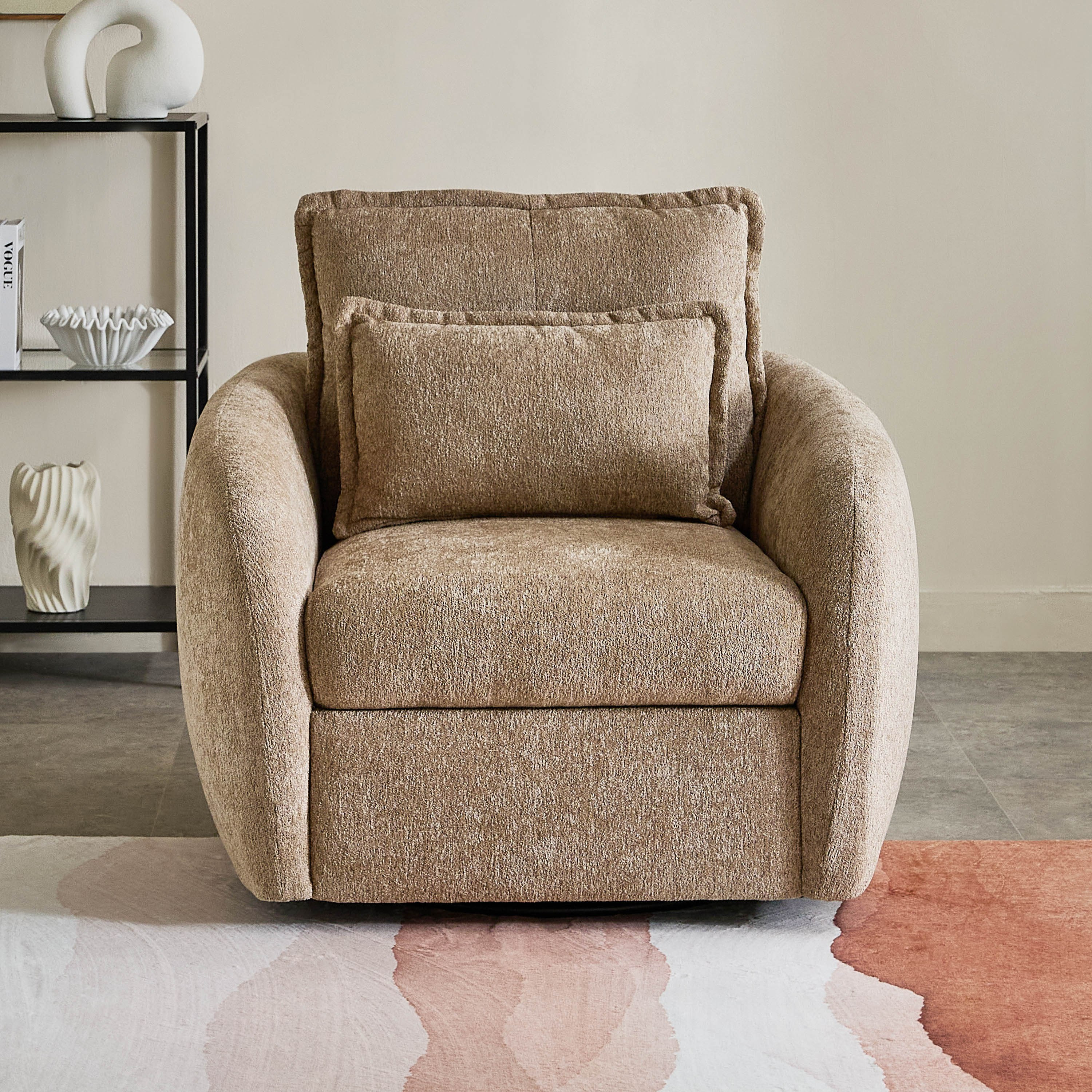 Olbia Fabric Swivel Accent Chair-hbxlivingroom-sofasandarmchairs-easychairs-image-2