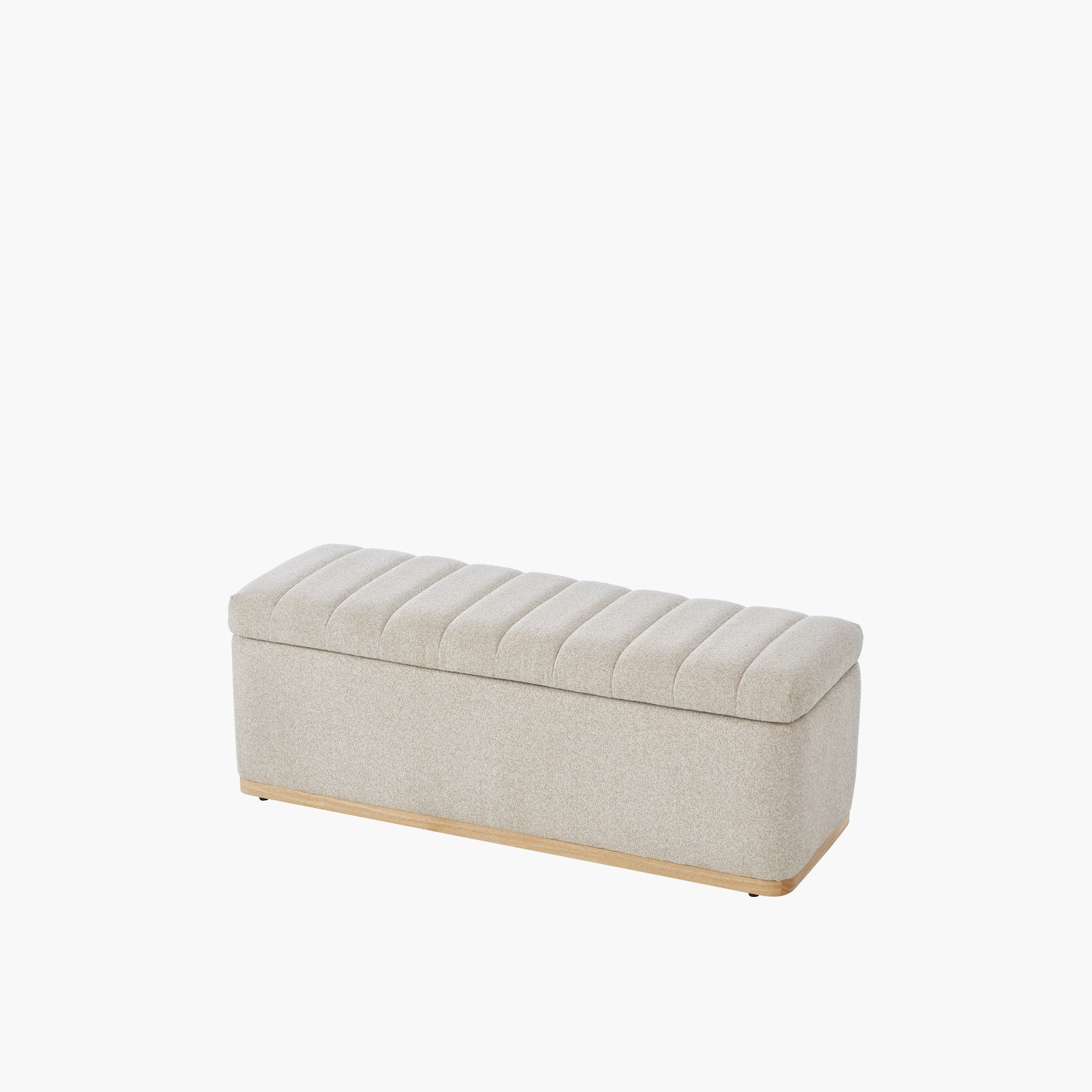 مقعد بنش قماش بمساحة تخزين من نورديكا-hbxfurniture-sofasandarmchairs-benches-image-4