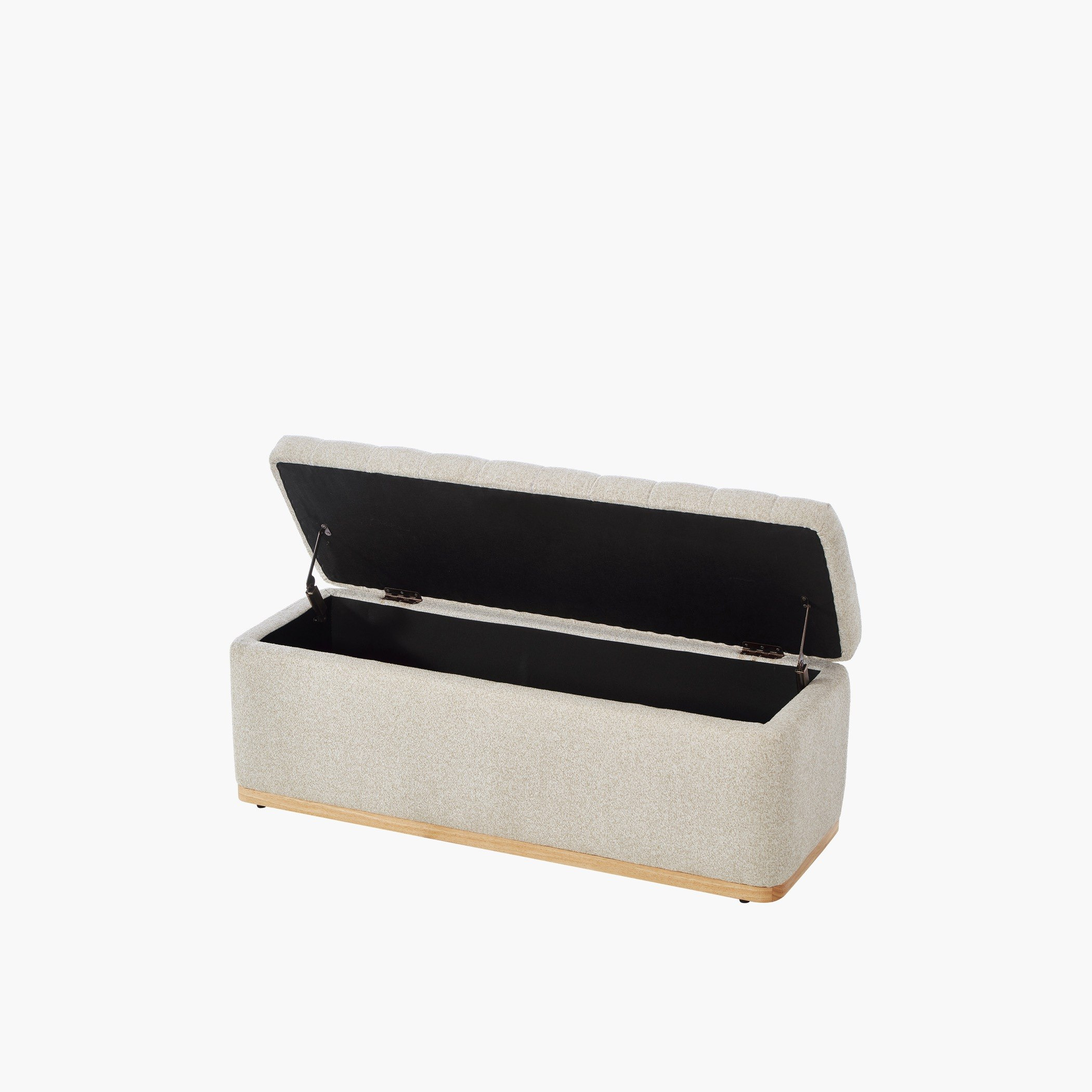 مقعد بنش قماش بمساحة تخزين من نورديكا-hbxfurniture-sofasandarmchairs-benches-image-2