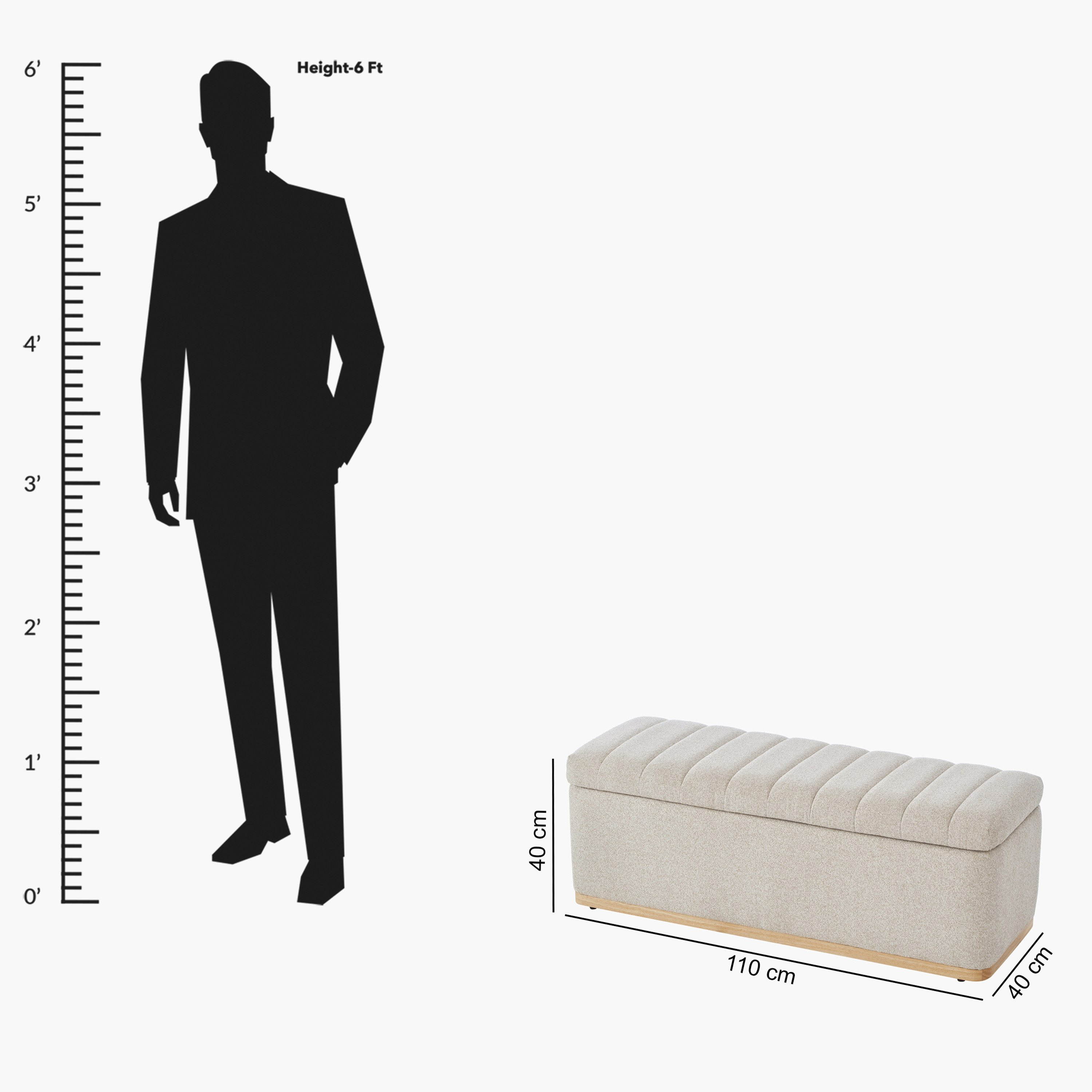 مقعد بنش قماش بمساحة تخزين من نورديكا-hbxfurniture-sofasandarmchairs-benches-image-5