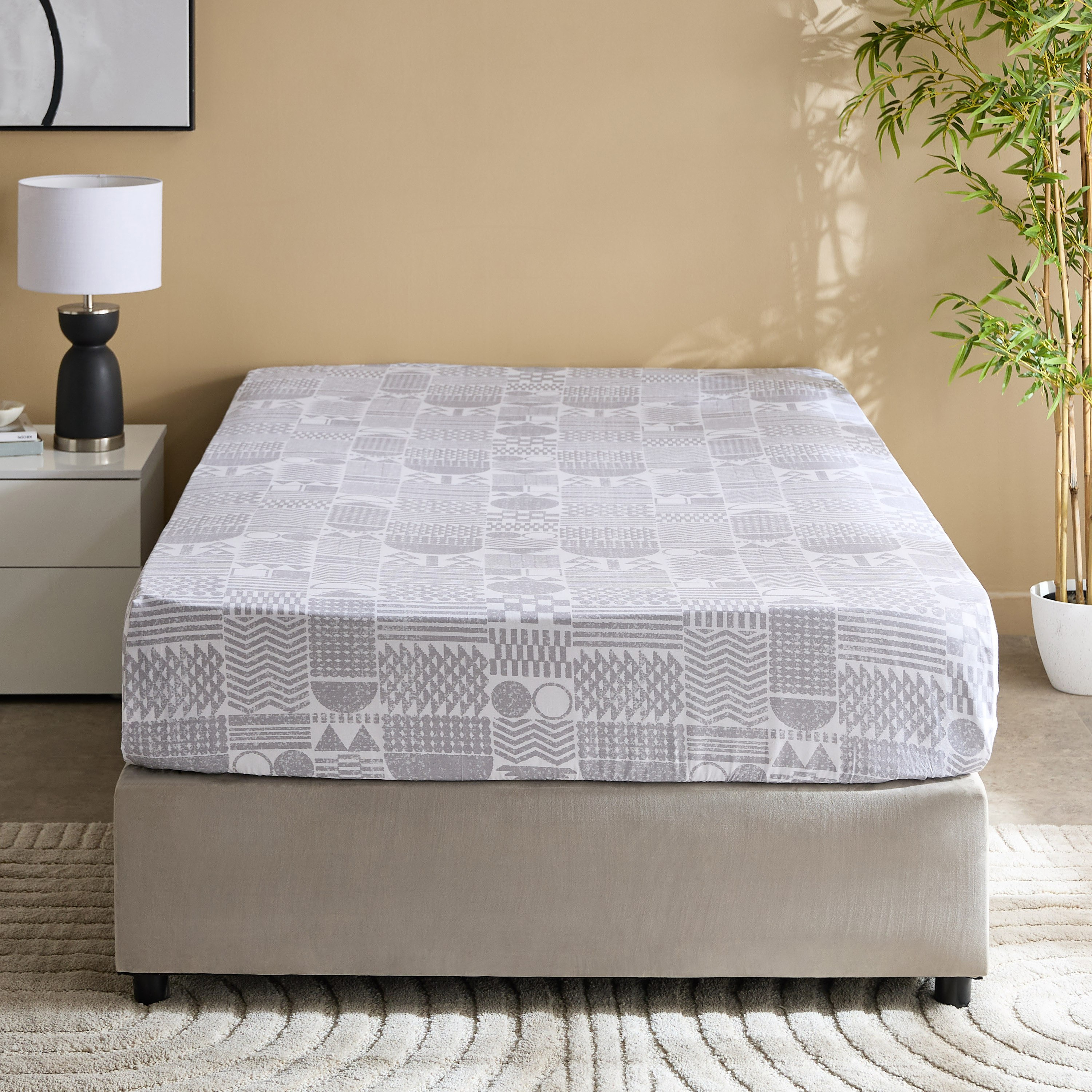 Albania Geotri Cotton Twin Flat Sheet - 170x260 cm-hbxhomeware-hbxbedroom-image-3