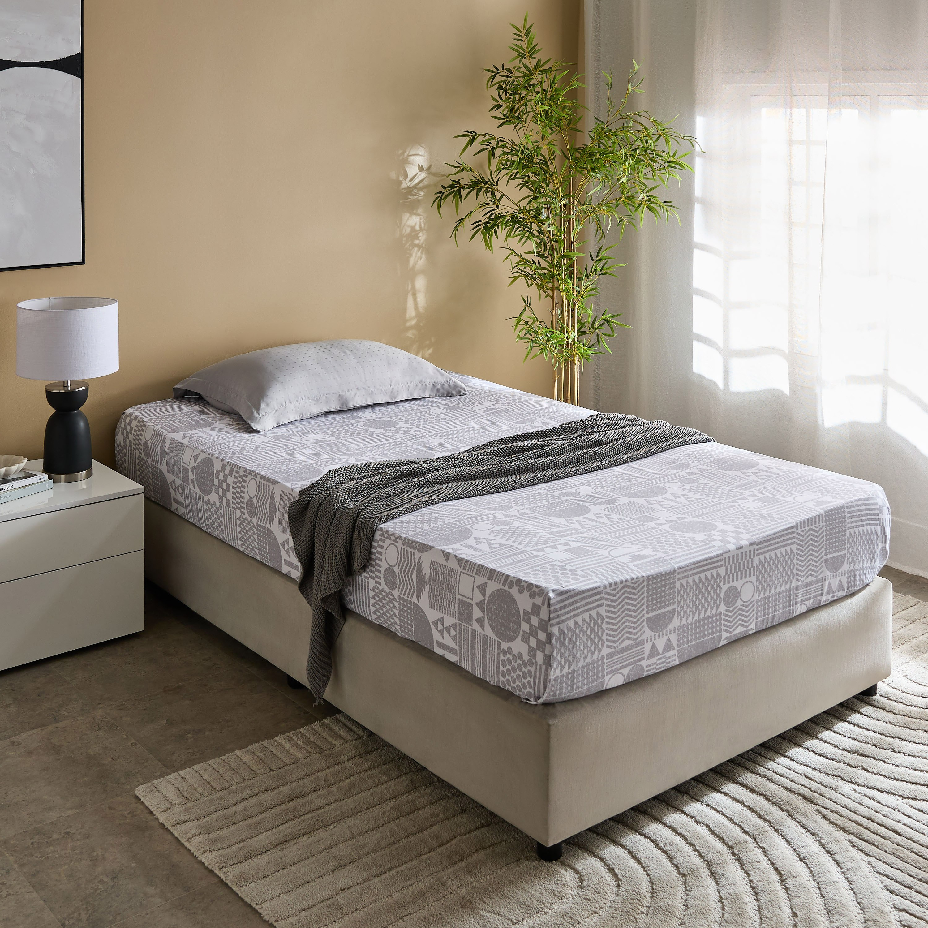 Albania Geotri Cotton Twin Flat Sheet - 170x260 cm-hbxhomeware-hbxbedroom-image-6