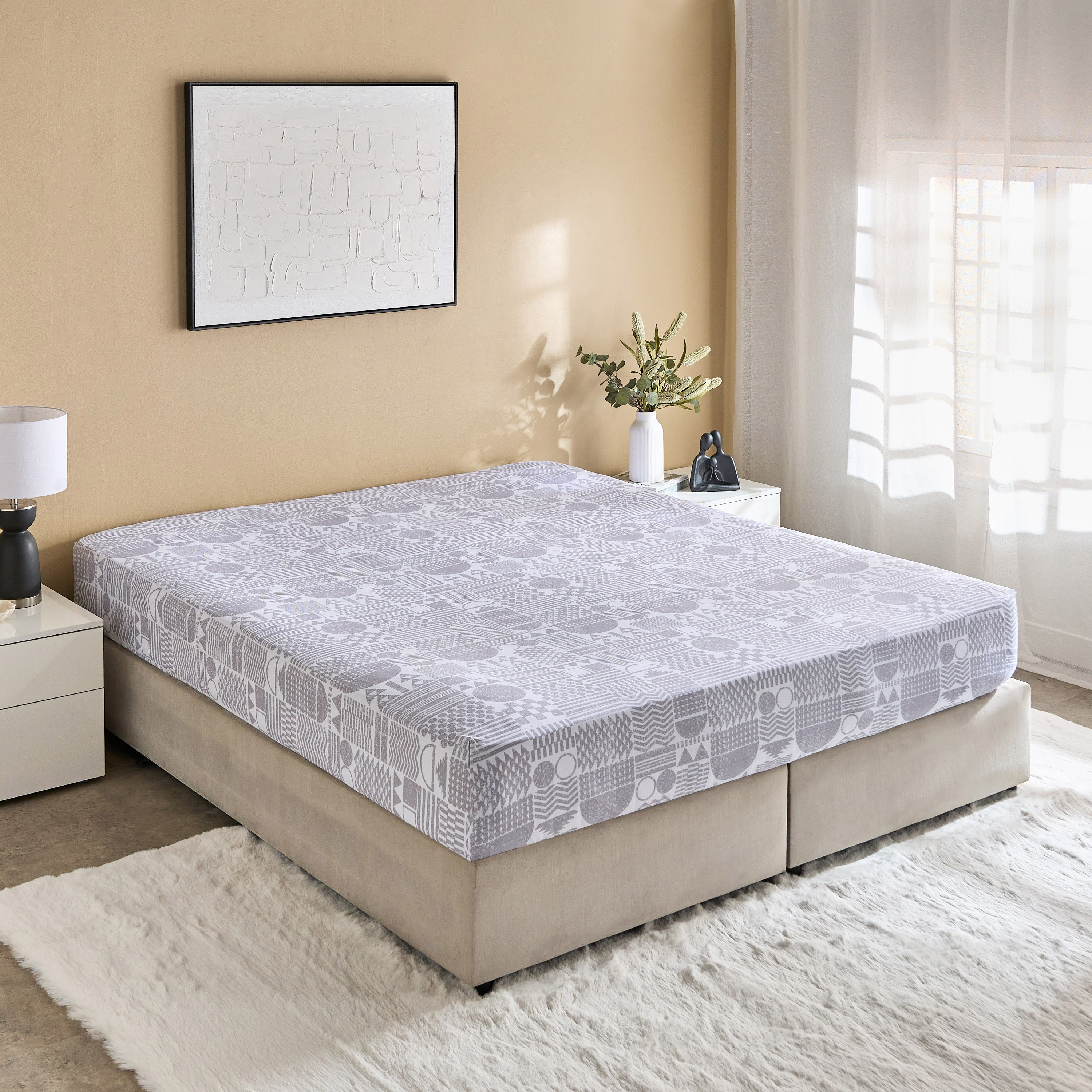 Albania Geotri Cotton King Flat Sheet - 240x260 cm-hbxhomeware-hbxbedroom-image-2