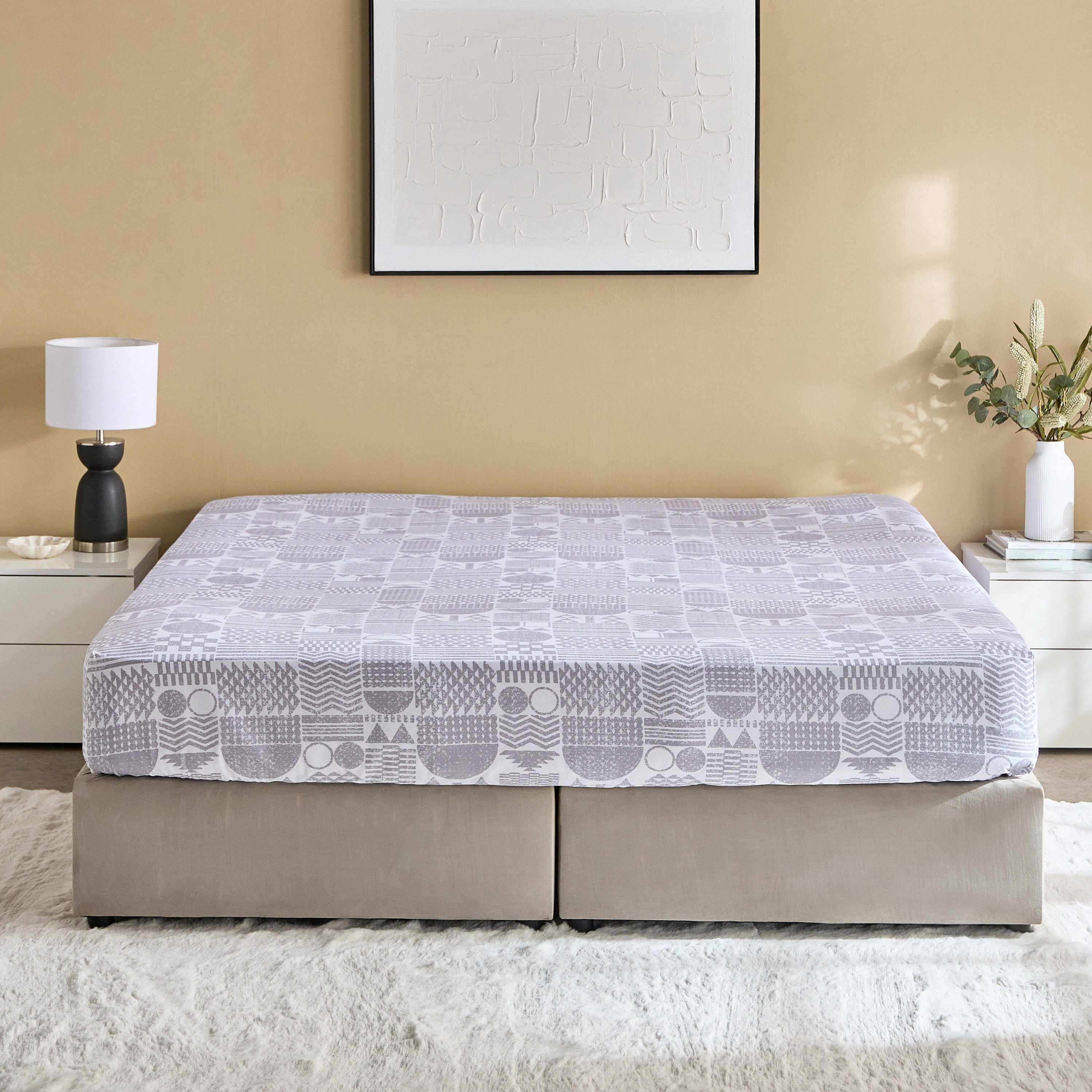 Albania Geotri Cotton King Flat Sheet - 240x260 cm-hbxhomeware-hbxbedroom-image-3
