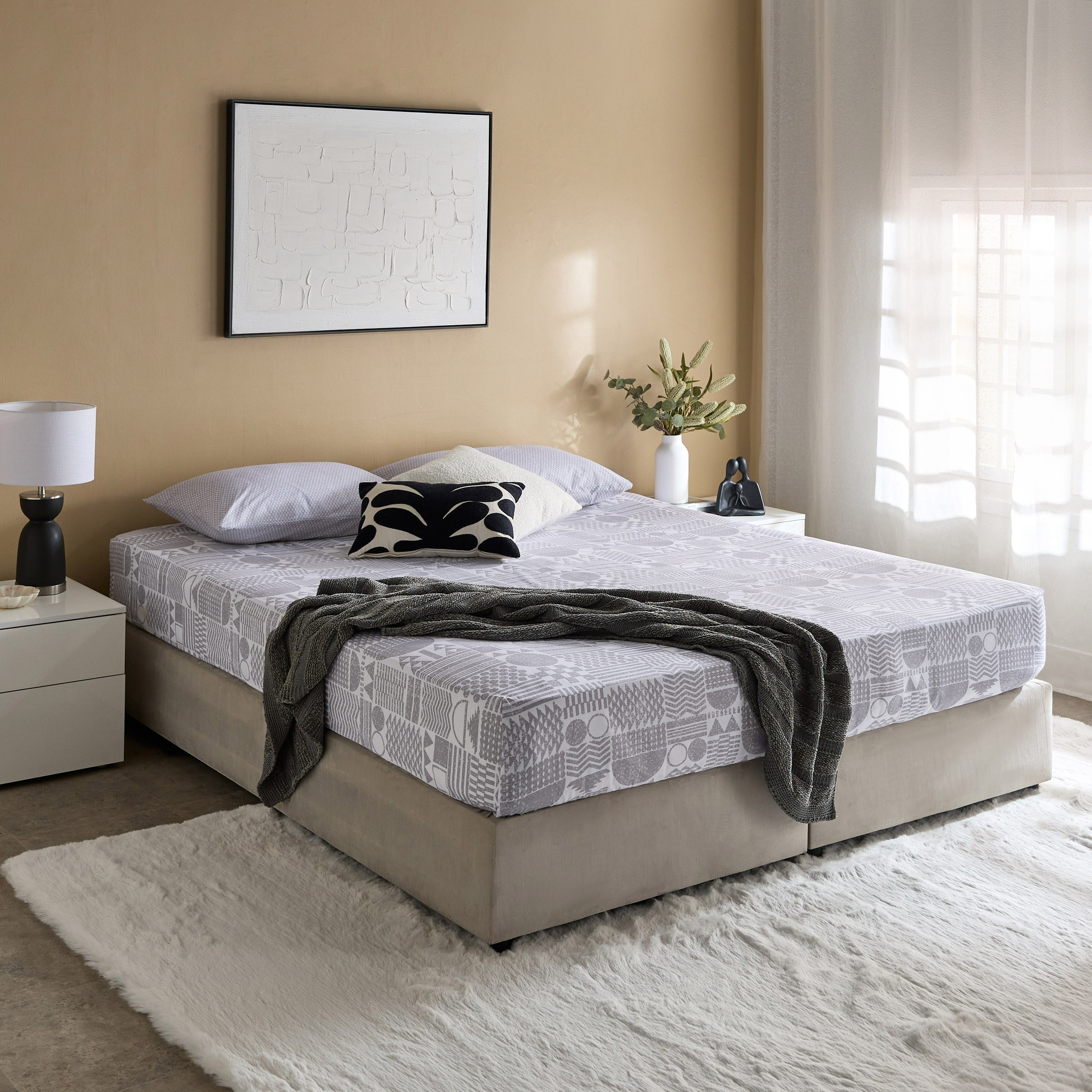 Albania Geotri Cotton King Flat Sheet - 240x260 cm-hbxhomeware-hbxbedroom-image-6