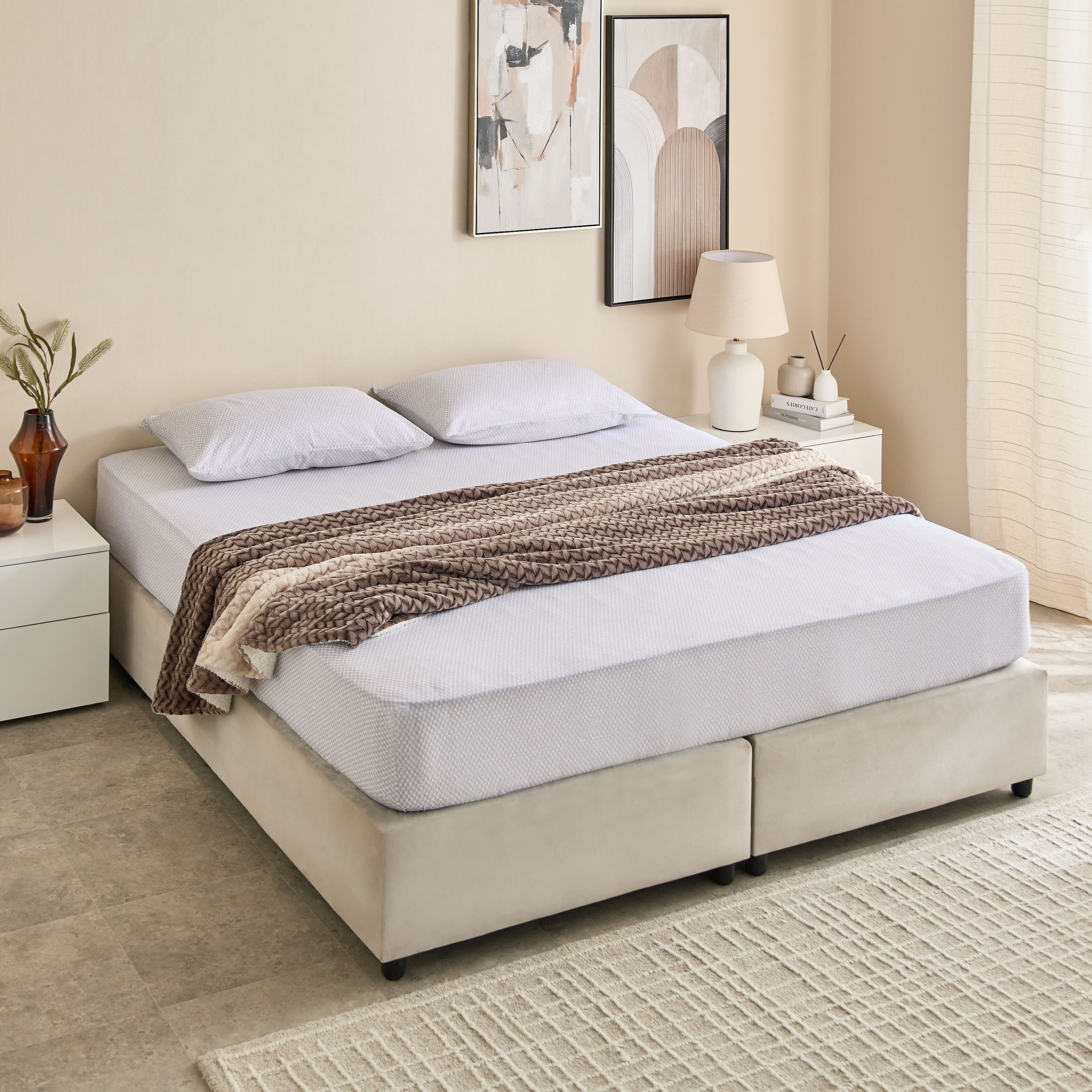 Albania Geotri Cotton Olympic Queen Fitted Sheet - 160x200+25 cm-hbxhomeware-hbxbedroom-image-7