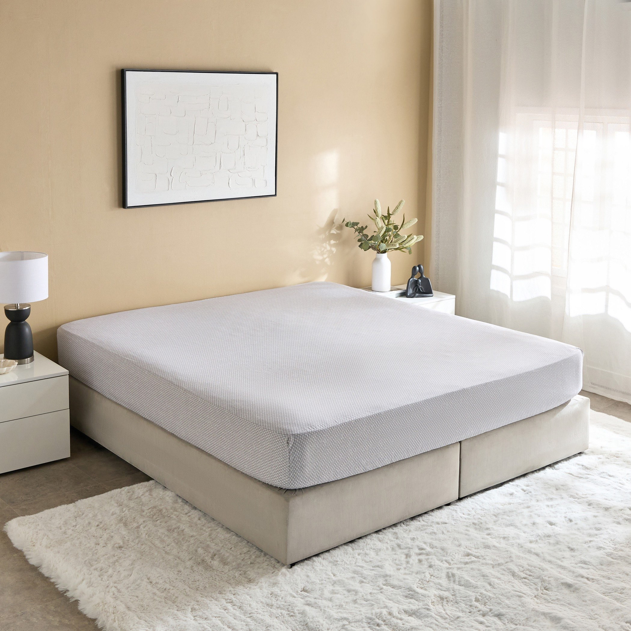 Albania Geotri Cotton King Fitted Sheet - 180x200+25 cm-hbxhomeware-hbxbedroom-image-2