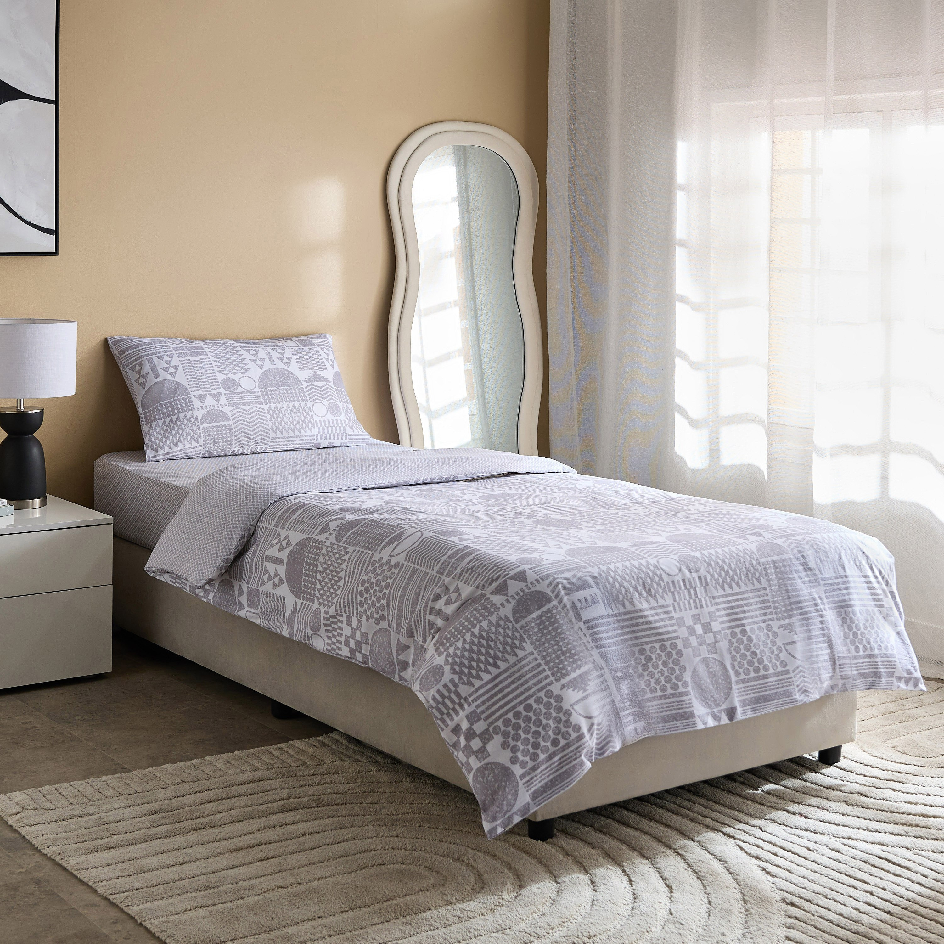 Albania Geotri 2-Piece Cotton Printed Single Duvet Cover Set - 135x200 cm-hbxhomeware-hbxbedroom-image-8