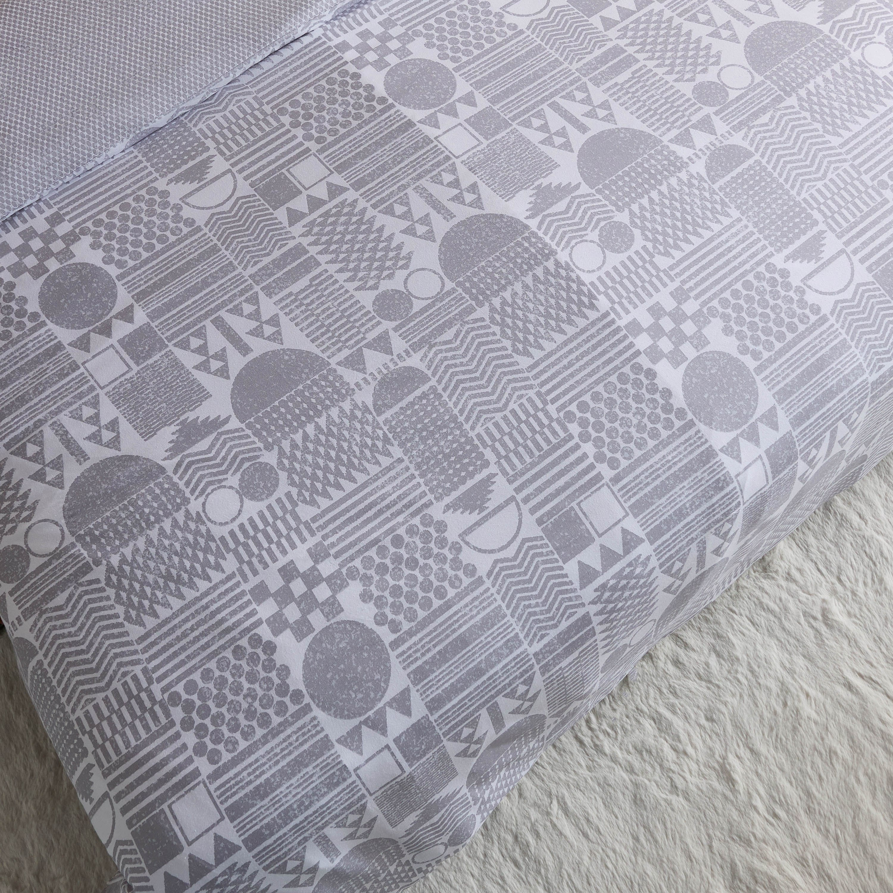 Albania Geotri 3-Piece Cotton Printed Queen King Duvet Cover Set - 220x220 cm-hbxhomeware-hbxbedroom-image-4