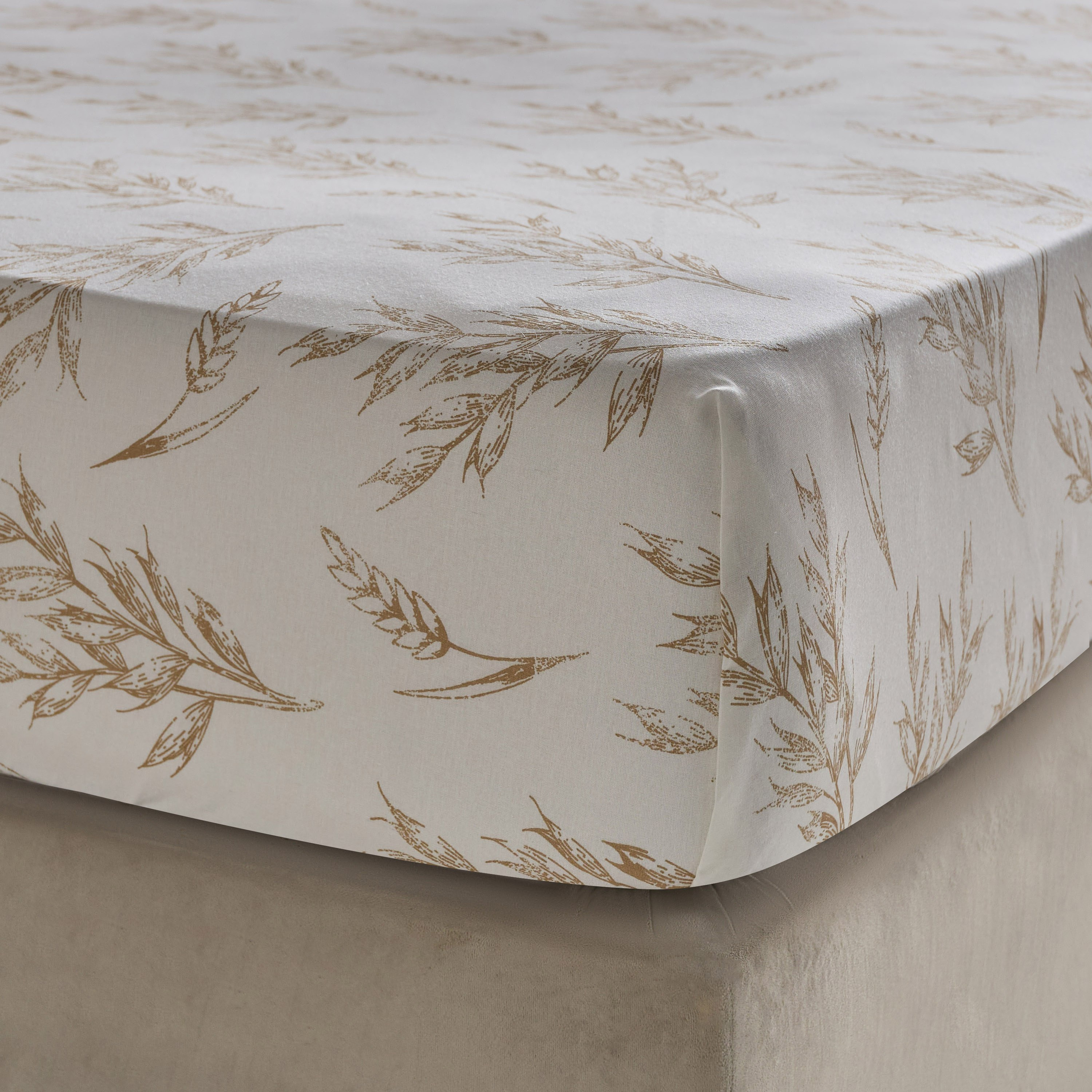 Albania Leafaura Cotton King Flat Sheet - 240x260 cm-hbxhomeware-hbxbedroom-image-4