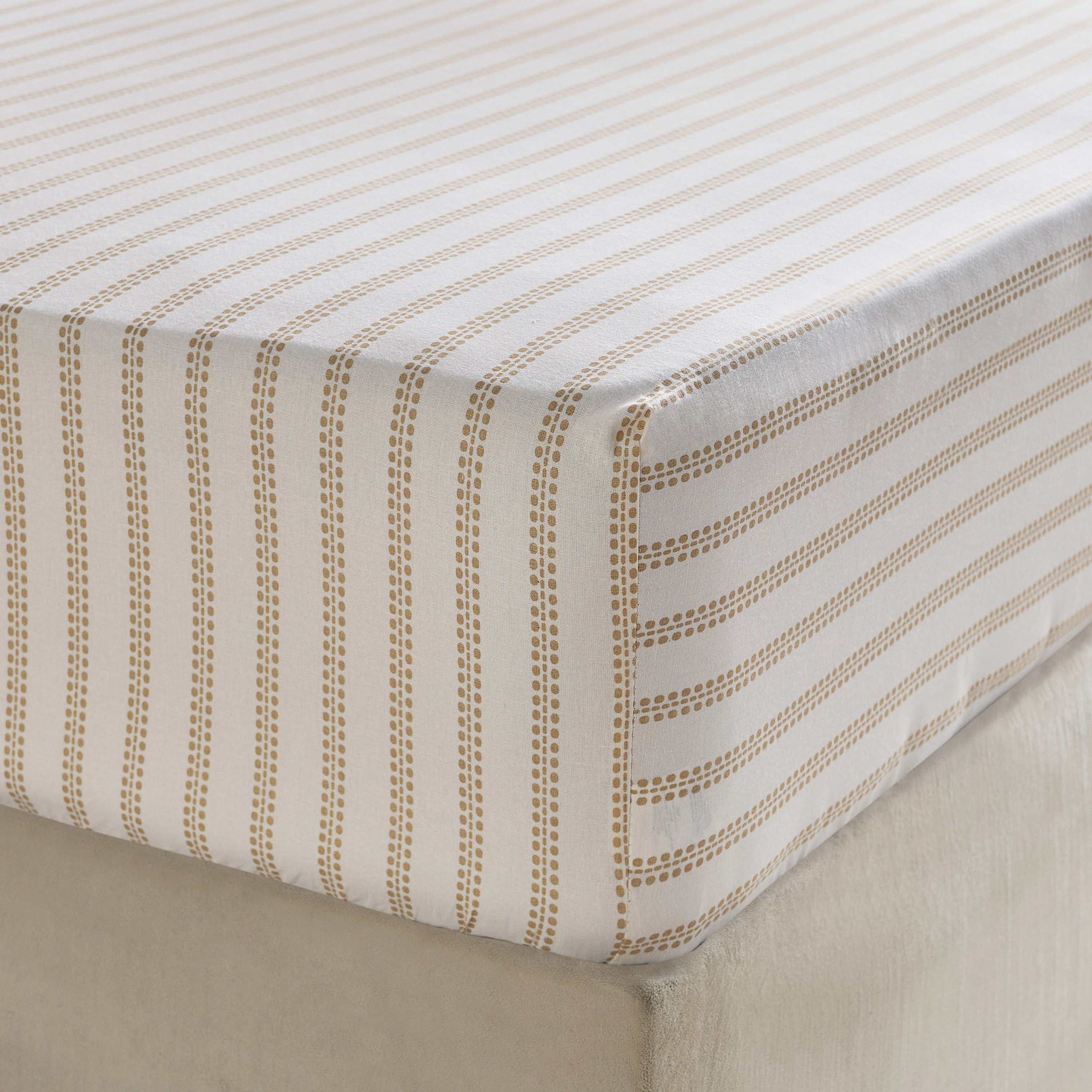 Albania Leafaura Cotton Single Fitted Sheet - 90x200+25 cm-hbxhomeware-bedding-fittedsheets-image-4