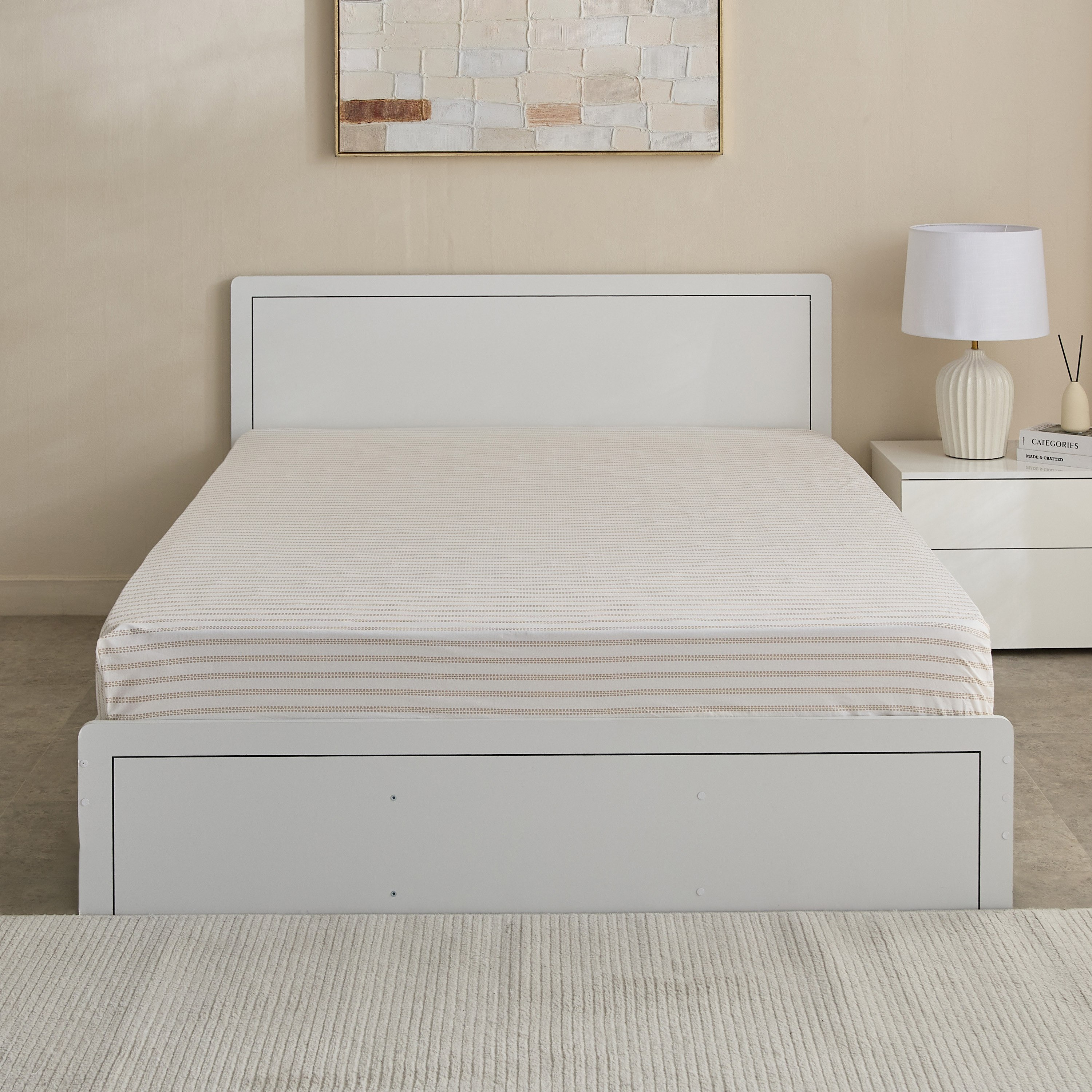 Albania Leafaura Cotton Olympic Queen Fitted Sheet - 160x200+25 cm-hbxhomeware-hbxbedroom-image-3