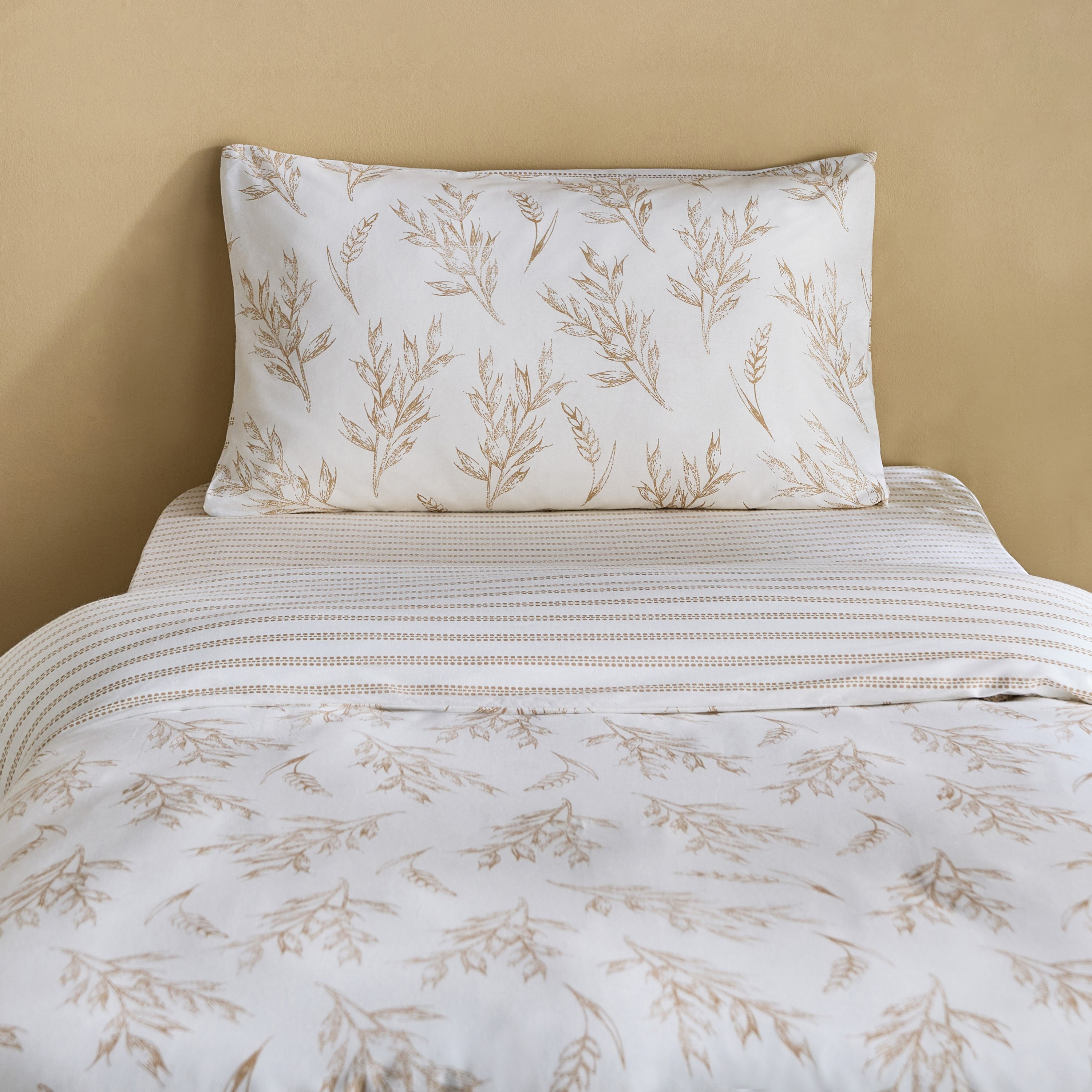 Albania Leafaura 2-Piece Cotton Printed Single Duvet Cover Set - 135x200 cm-hbxhomeware-hbxbedroom-image-2