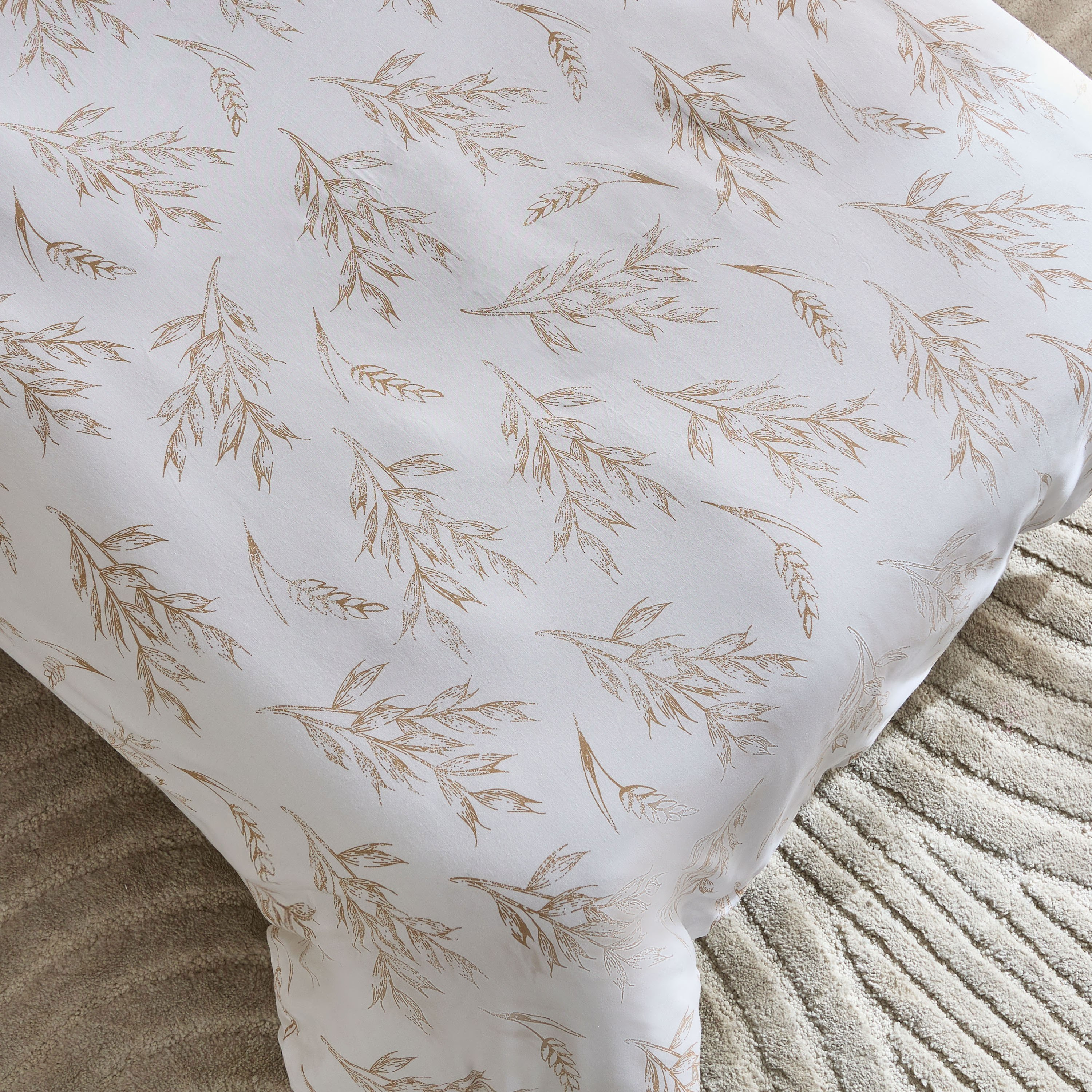 Albania Leafaura 2-Piece Cotton Printed Single Duvet Cover Set - 135x200 cm-hbxhomeware-hbxbedroom-image-4