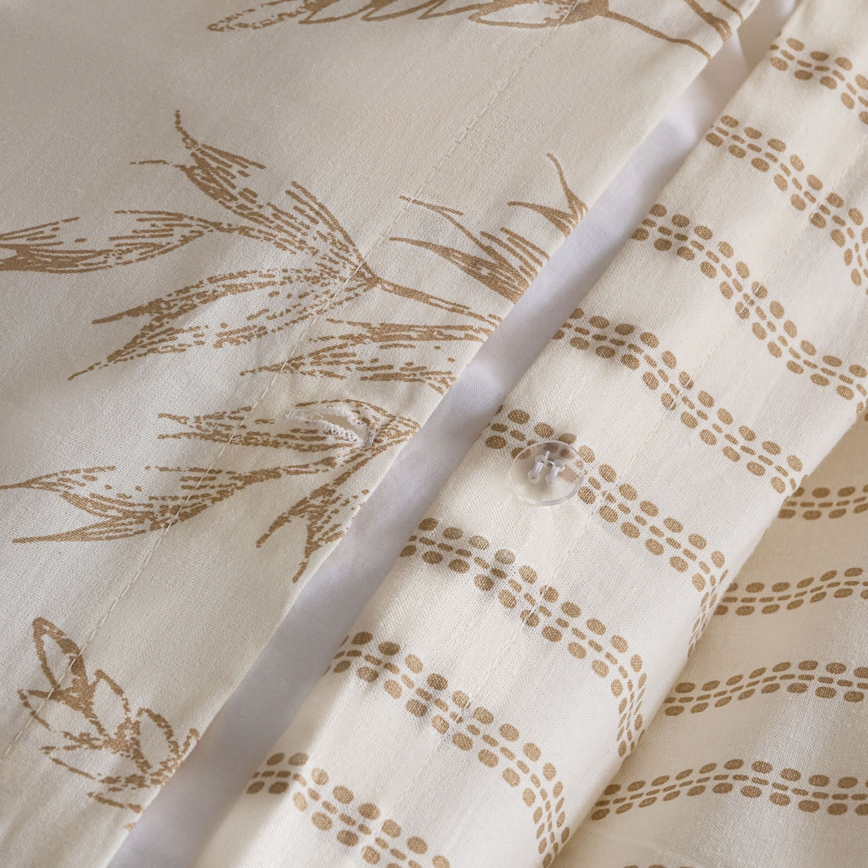 Albania Leafaura 3-Piece Cotton Printed Queen and King Duvet Cover Set - 220x220 cm-hbxhomeware-hbxbedroom-image-7