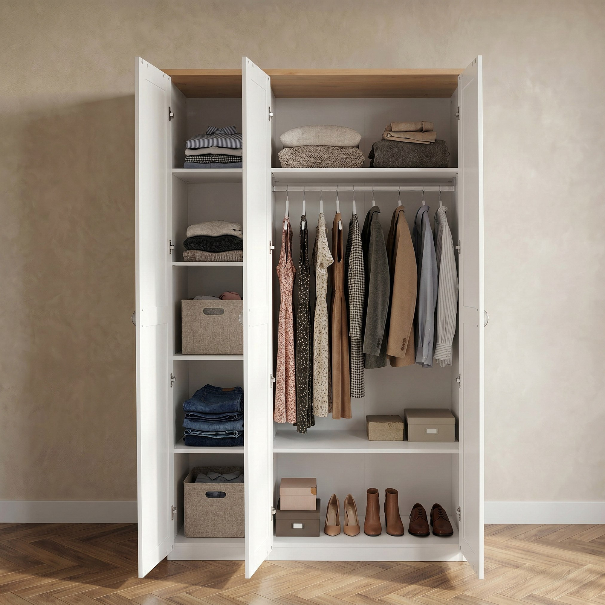 خزانة ملابس 3 أبواب نكست من هامبتون-hbxfurniture-wardrobes-image-3