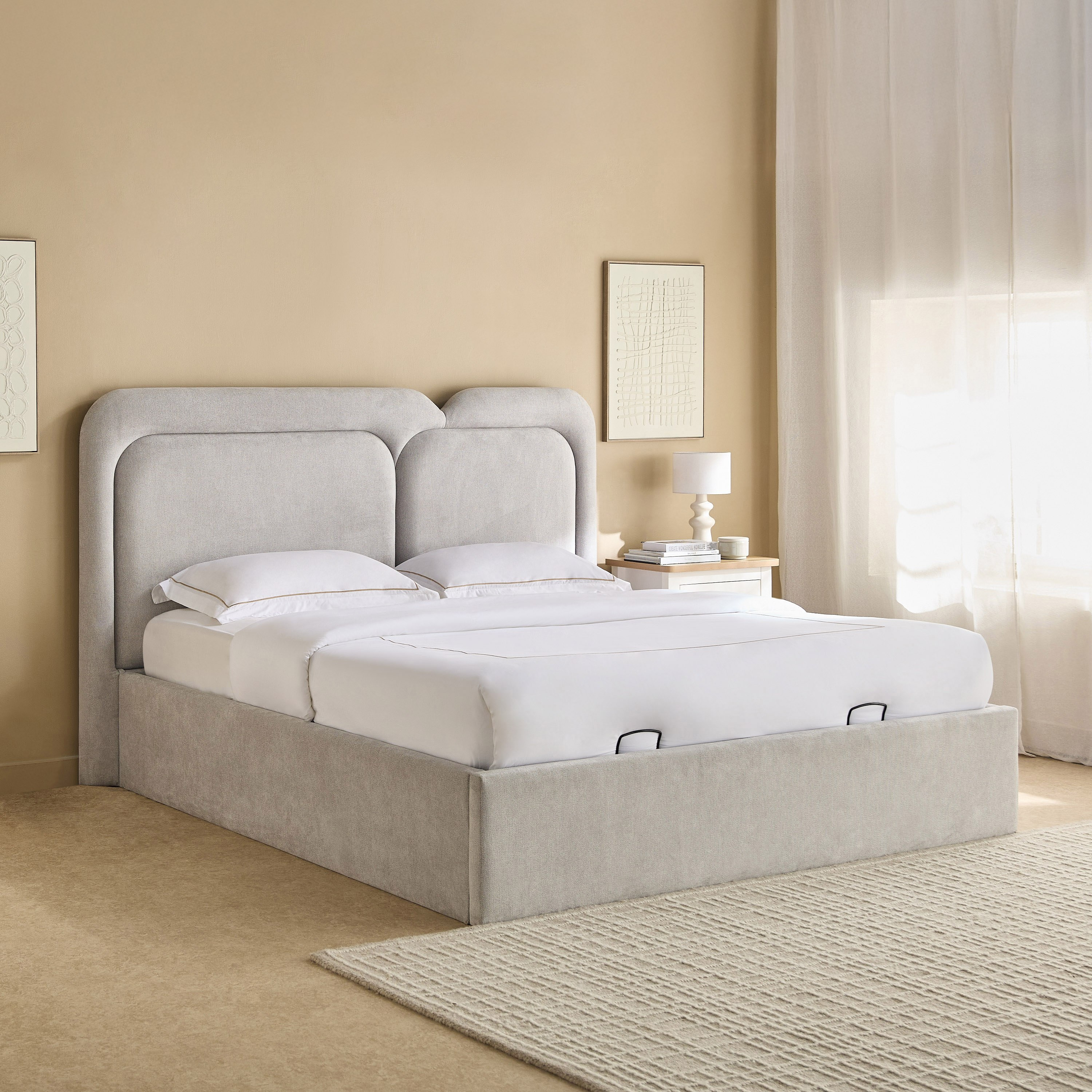 سرير كوين هيدروليك منجّد هامبتون كارتر من موفو - 160×200 سم-hbxbedroom-bedsandbedsets-beds-queen-image-1