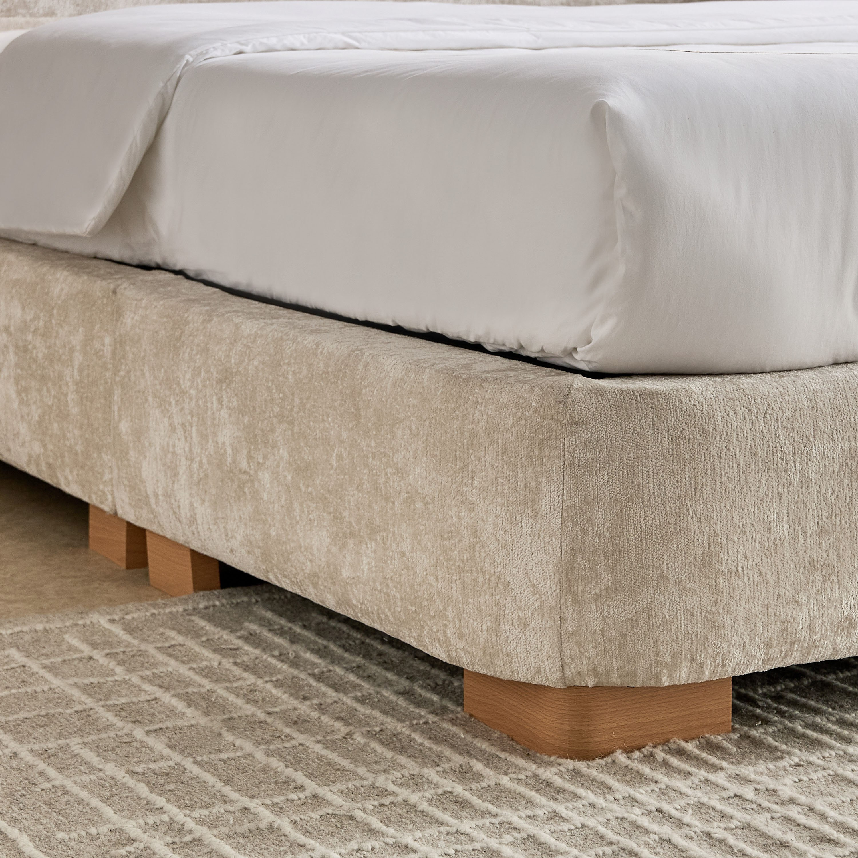 Movo Liberty Trevi Upholstered Queen Bed - 160x200 cm-hbxbedroom-bedsandbedsets-beds-queen-image-4
