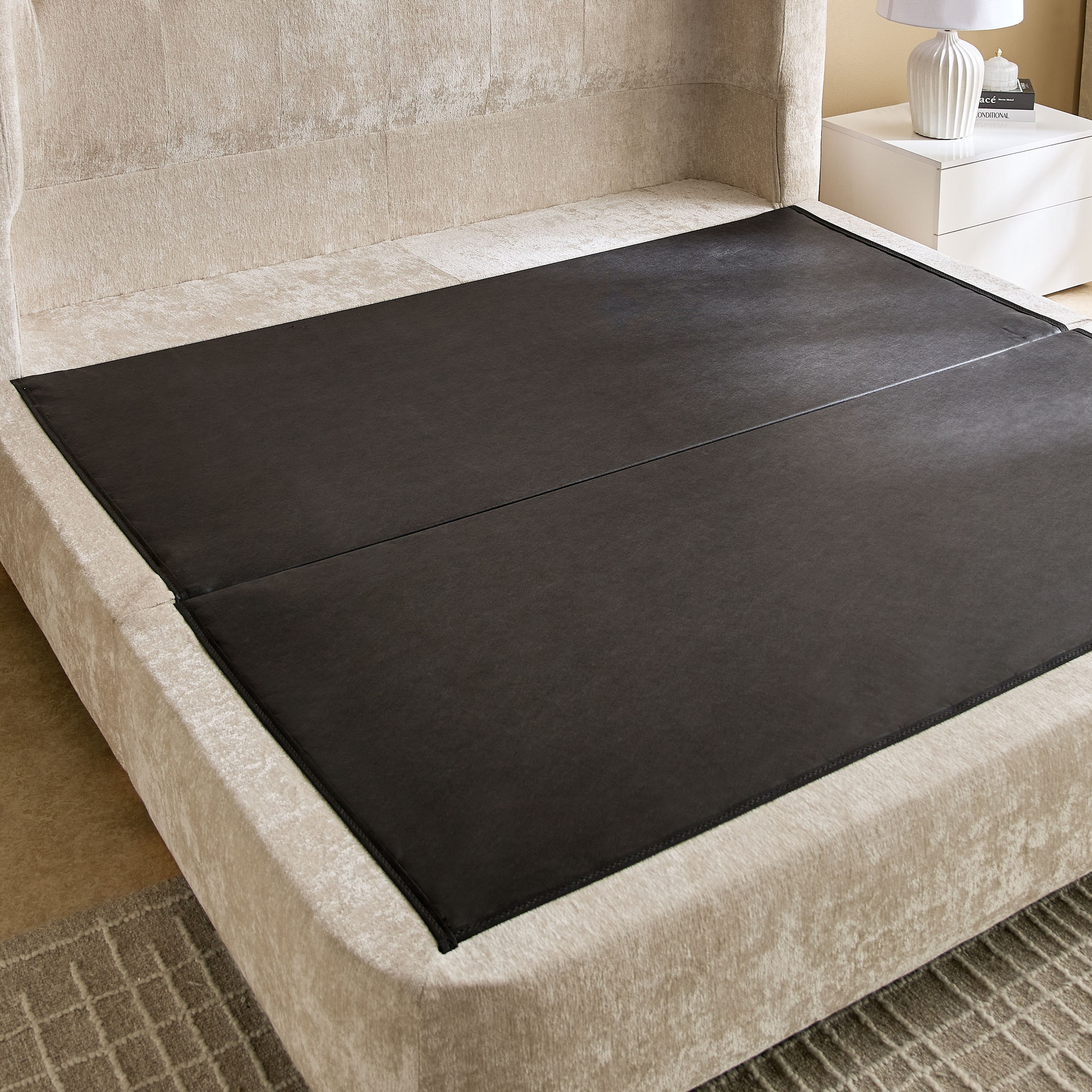 Movo Liberty Trevi Upholstered Queen Bed - 160x200 cm-hbxbedroom-bedsandbedsets-beds-queen-image-5