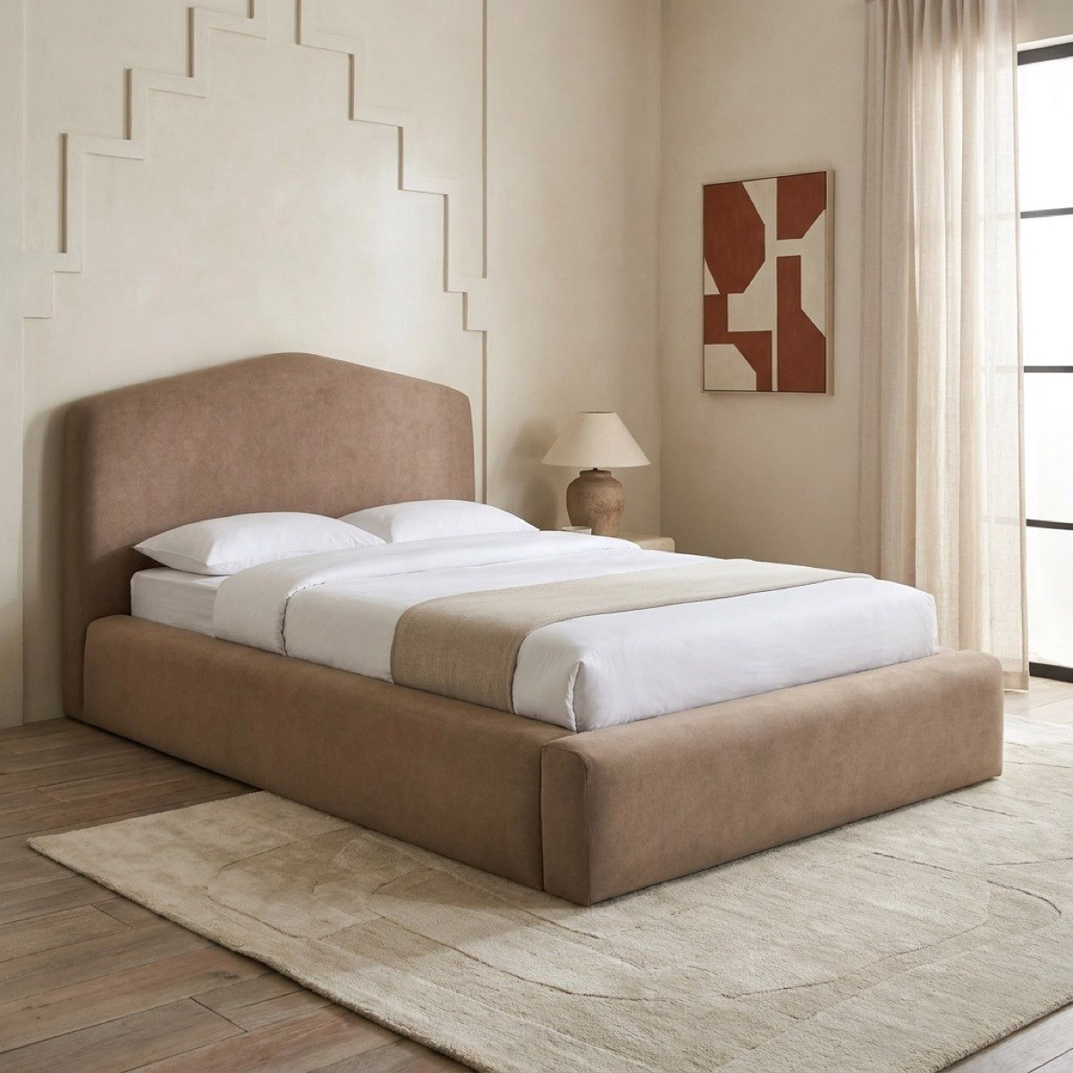 Movo Modway Charley Upholstered Twin Bed - 120x200 cm-hbxbedroom-bedsandbedsets-upholsteredbeds-twin-image-1