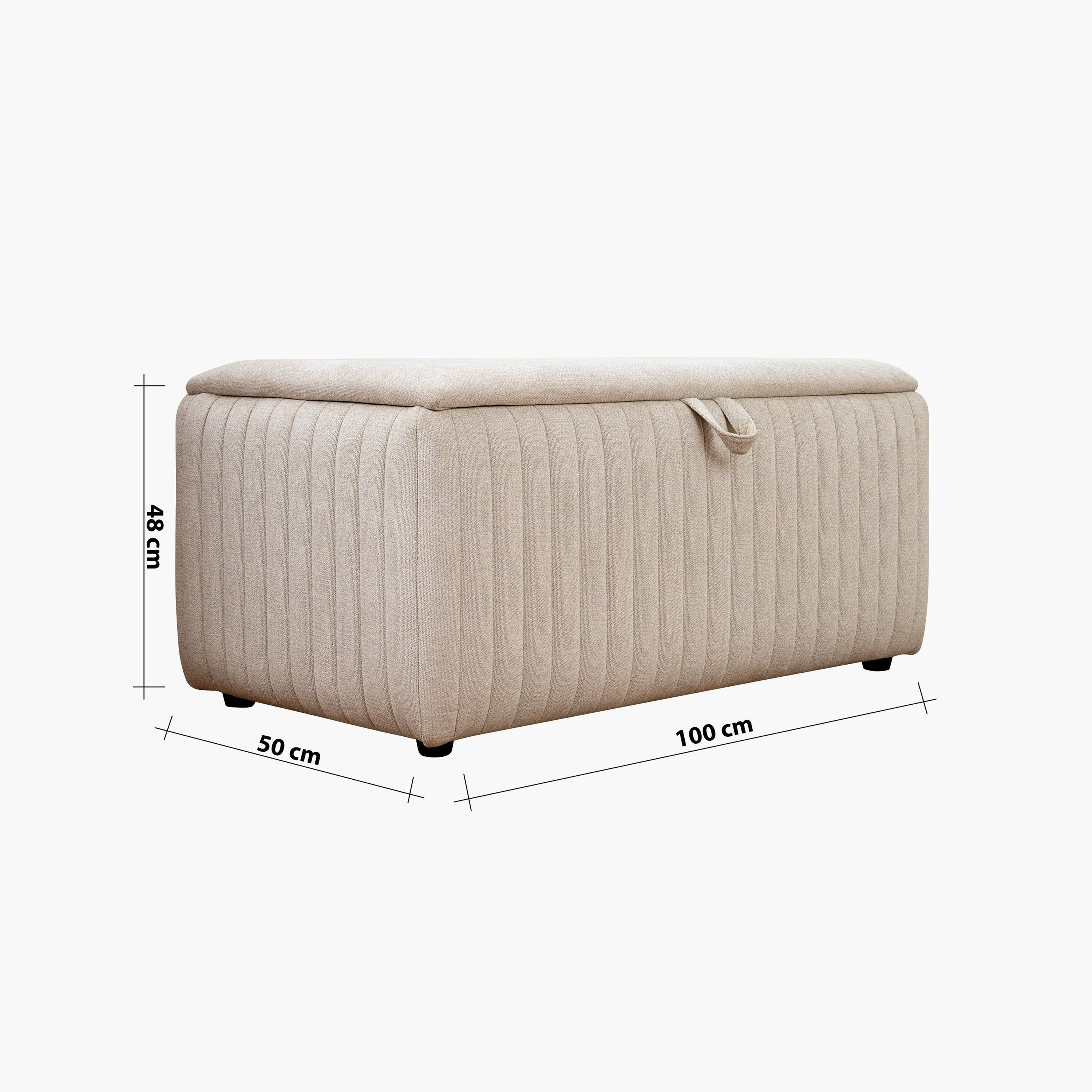 Hampton Upholstered Bed Bench with Storage - 100x50x48 cm-hbxfurniture-sofasandarmchairs-benches-image-9