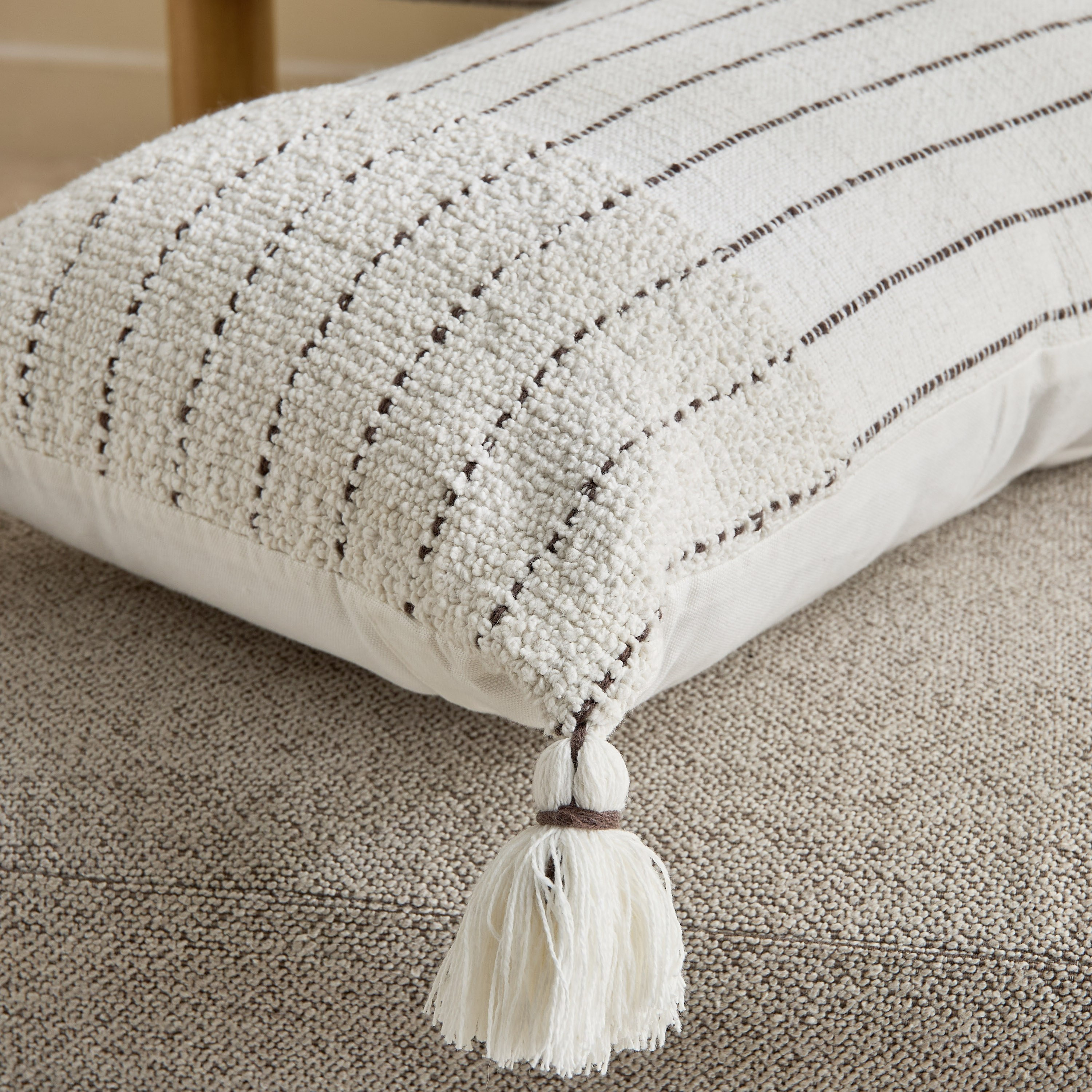 Trace Tuft Stripe Filled Cushion - 35x60 cm-hbxhomeware-hbxbedroom-image-3
