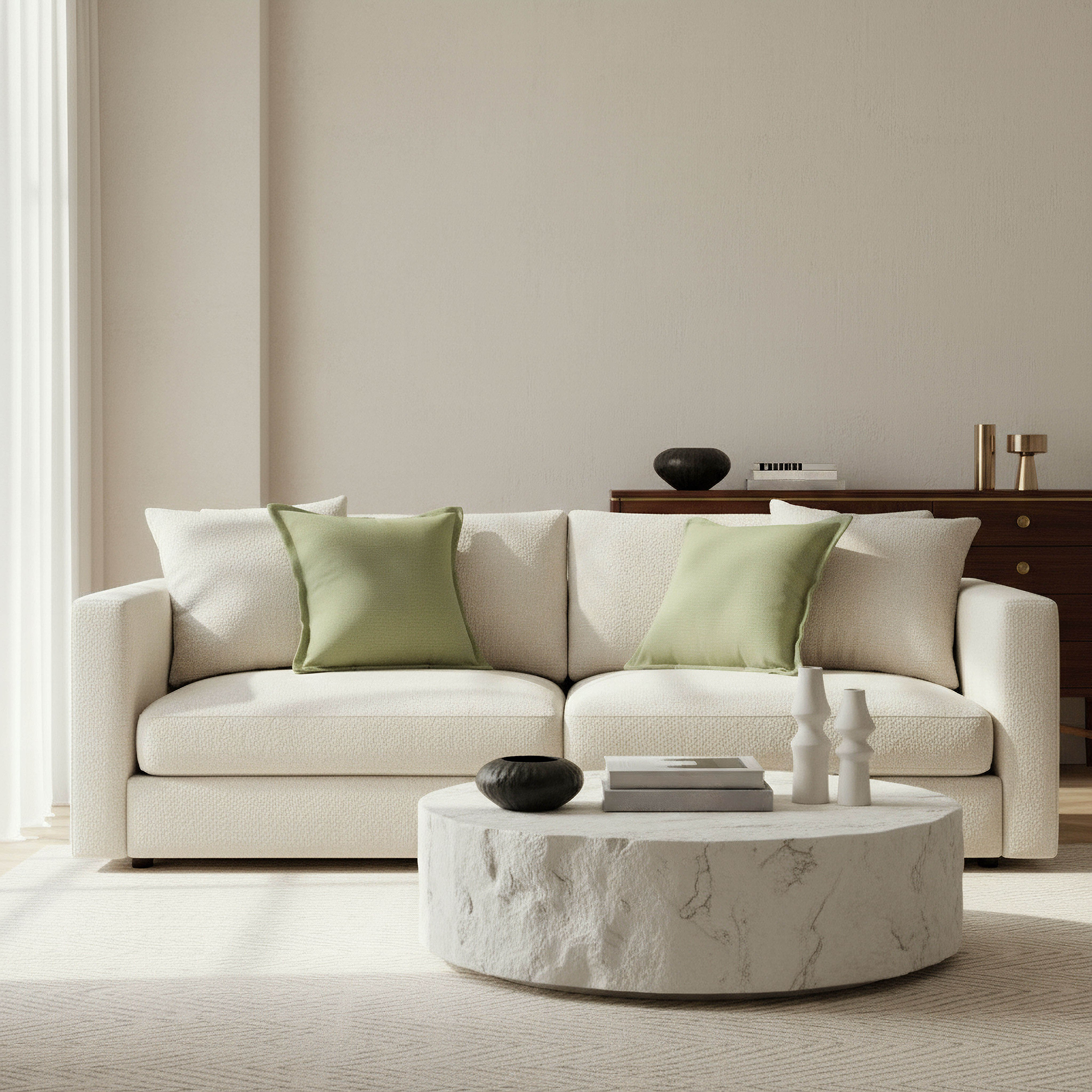 غطاء وسادة مضلع سادة من أتلانتا إزرا - 40x40 سم-hbxhomeware-hbxbedroom-image-3