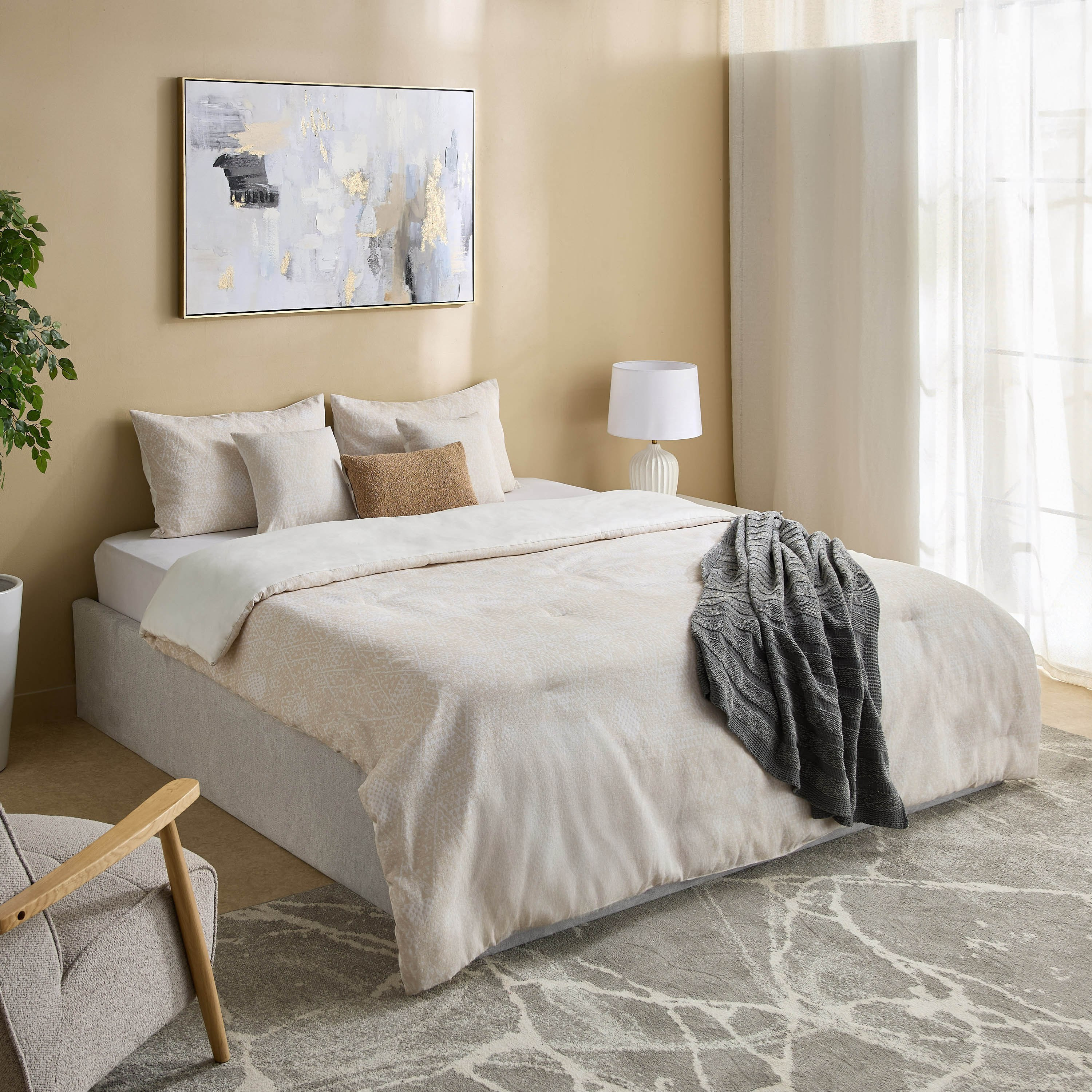 Weave Elegance Distress 5-Piece King Comforter Set - 220x240 cm-hbxhomeware-hbxbedroom-image-9