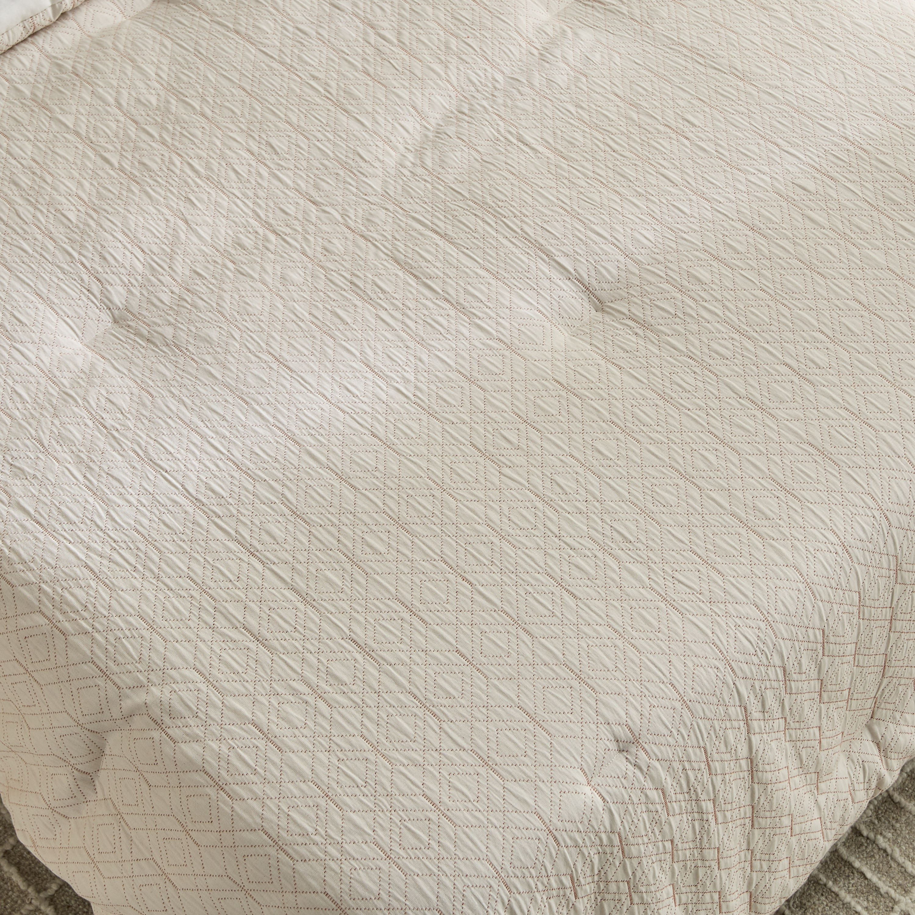 Weave Elegance Rice Stitch 3-Piece Twin Comforter Set - 160x220 cm-hbxhomeware-hbxbedroom-image-3