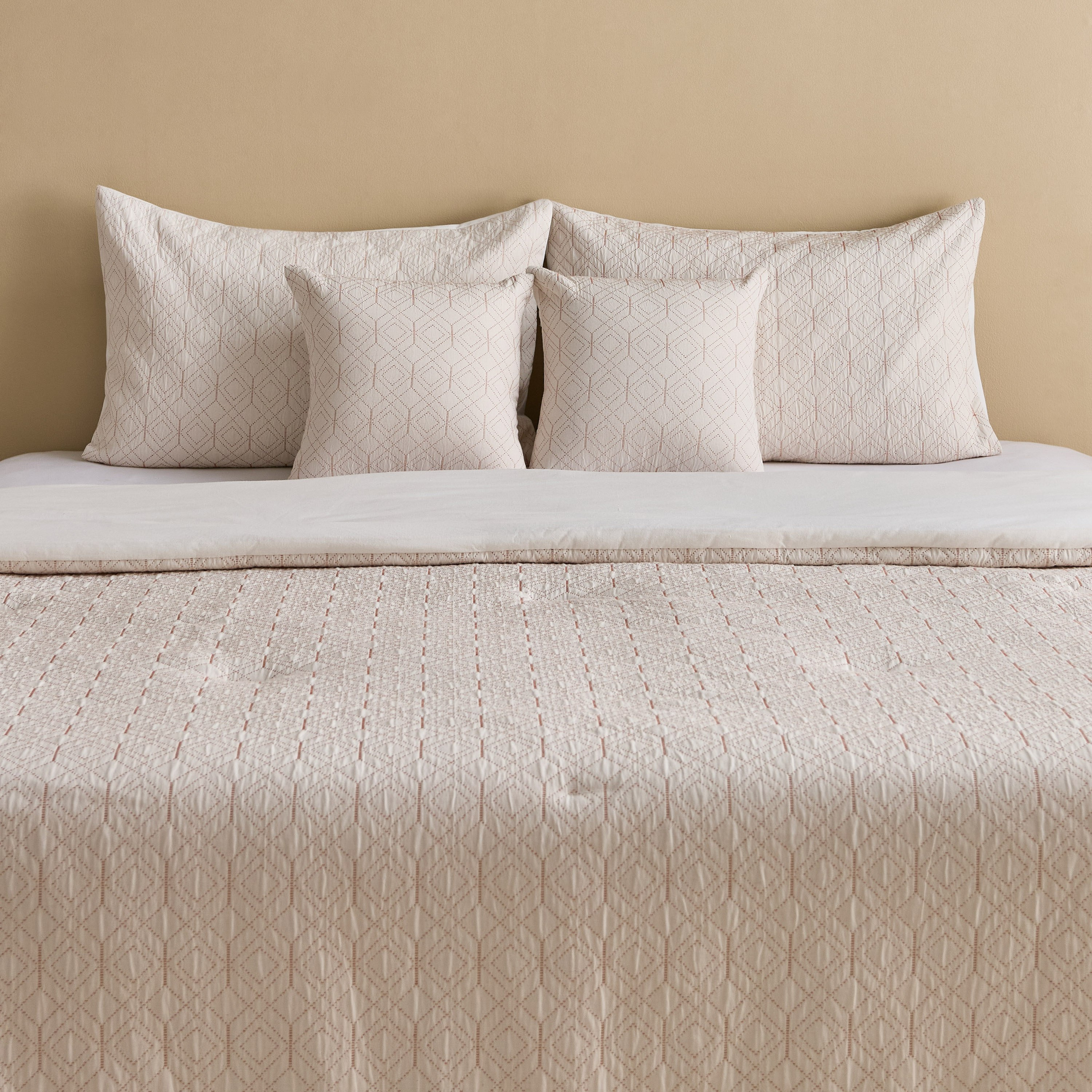 Weave Elegance Rice Stitch 5-Piece King Comforter Set - 220x240 cm-hbxhomeware-hbxbedroom-image-2