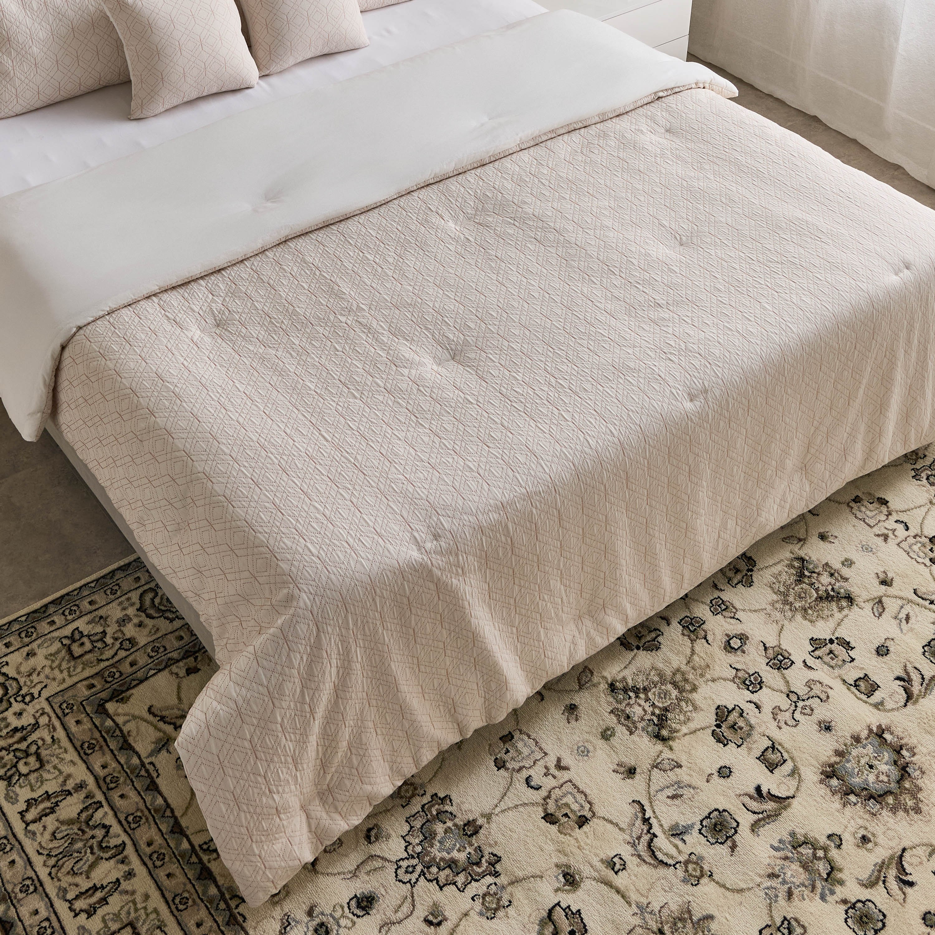 Weave Elegance Rice Stitch 5-Piece King Comforter Set - 220x240 cm-hbxhomeware-hbxbedroom-image-3