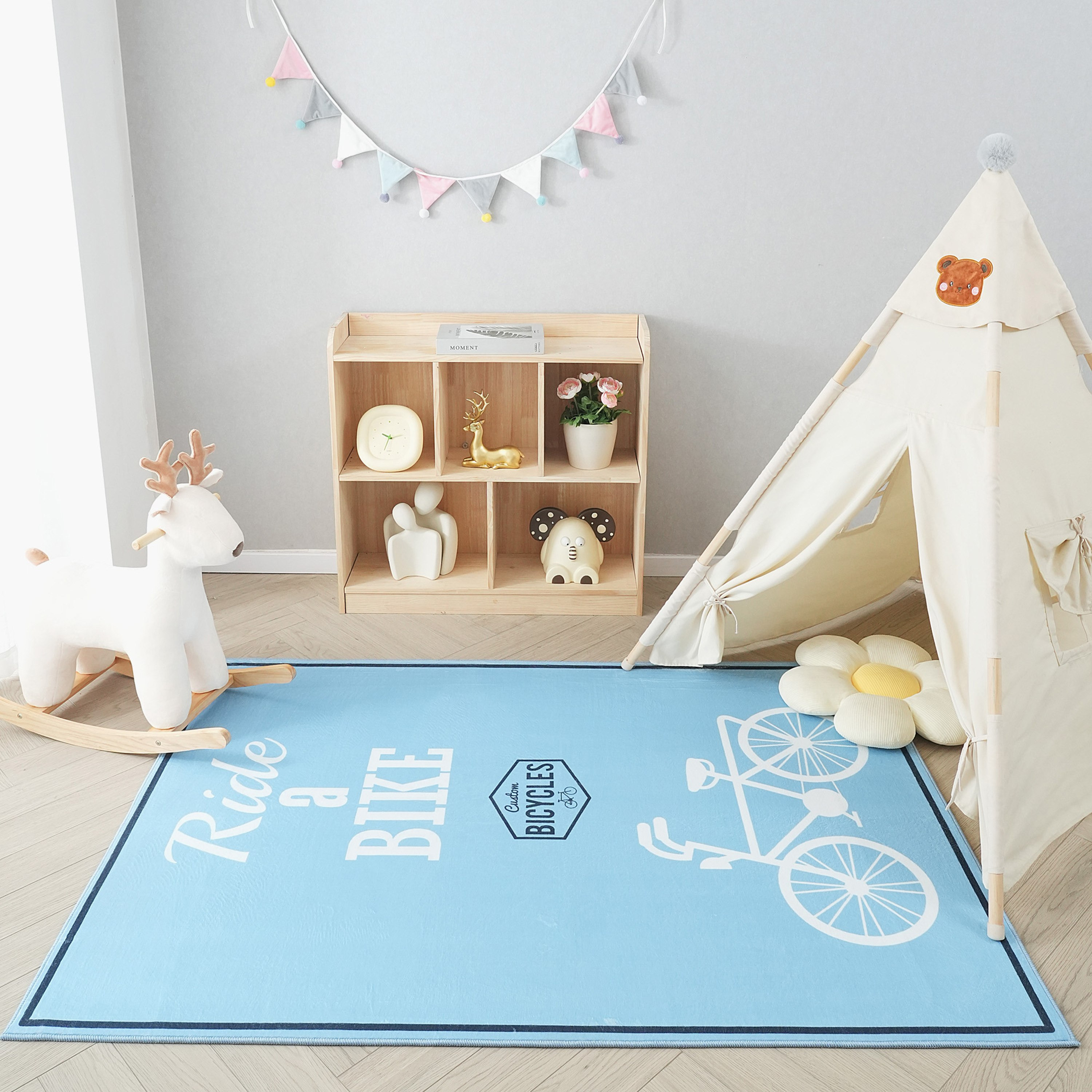 Tom Ben Ride a Bike Printed Flannel Rug - 110x160 cm-PROMO_HB_AE_B1G1_250925-image-1