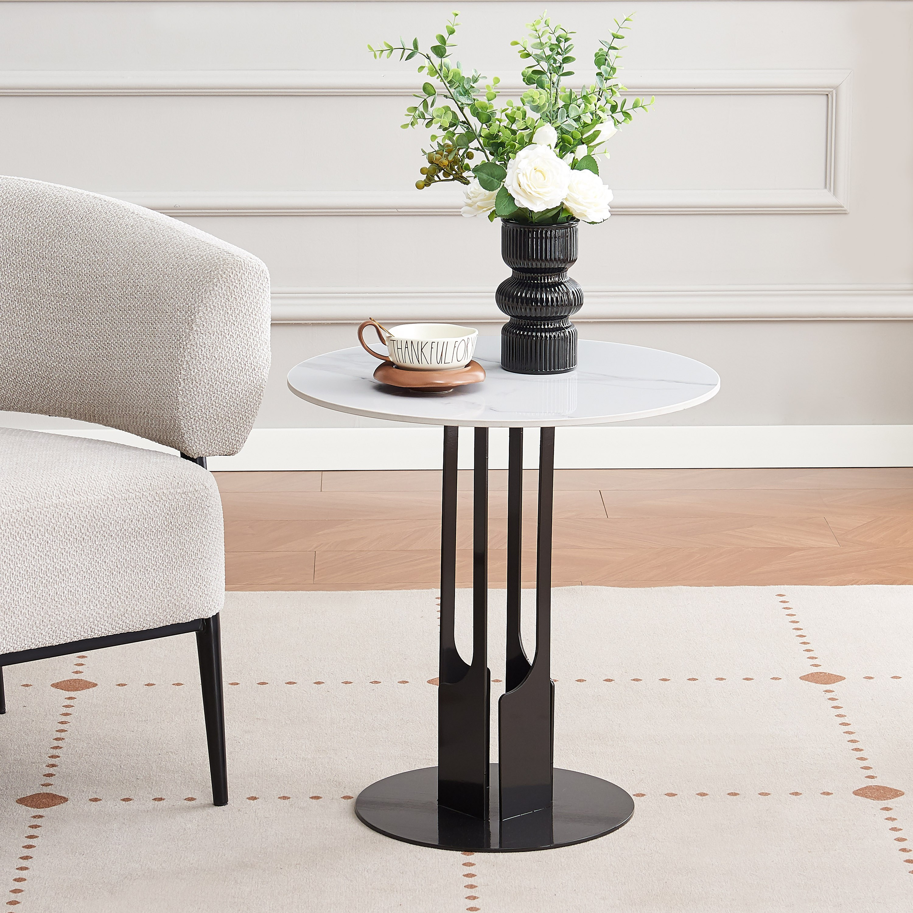 Movo Ella Sintered Stone Top Round End Table-hbxfurniture-livingroom-endtables-image-1
