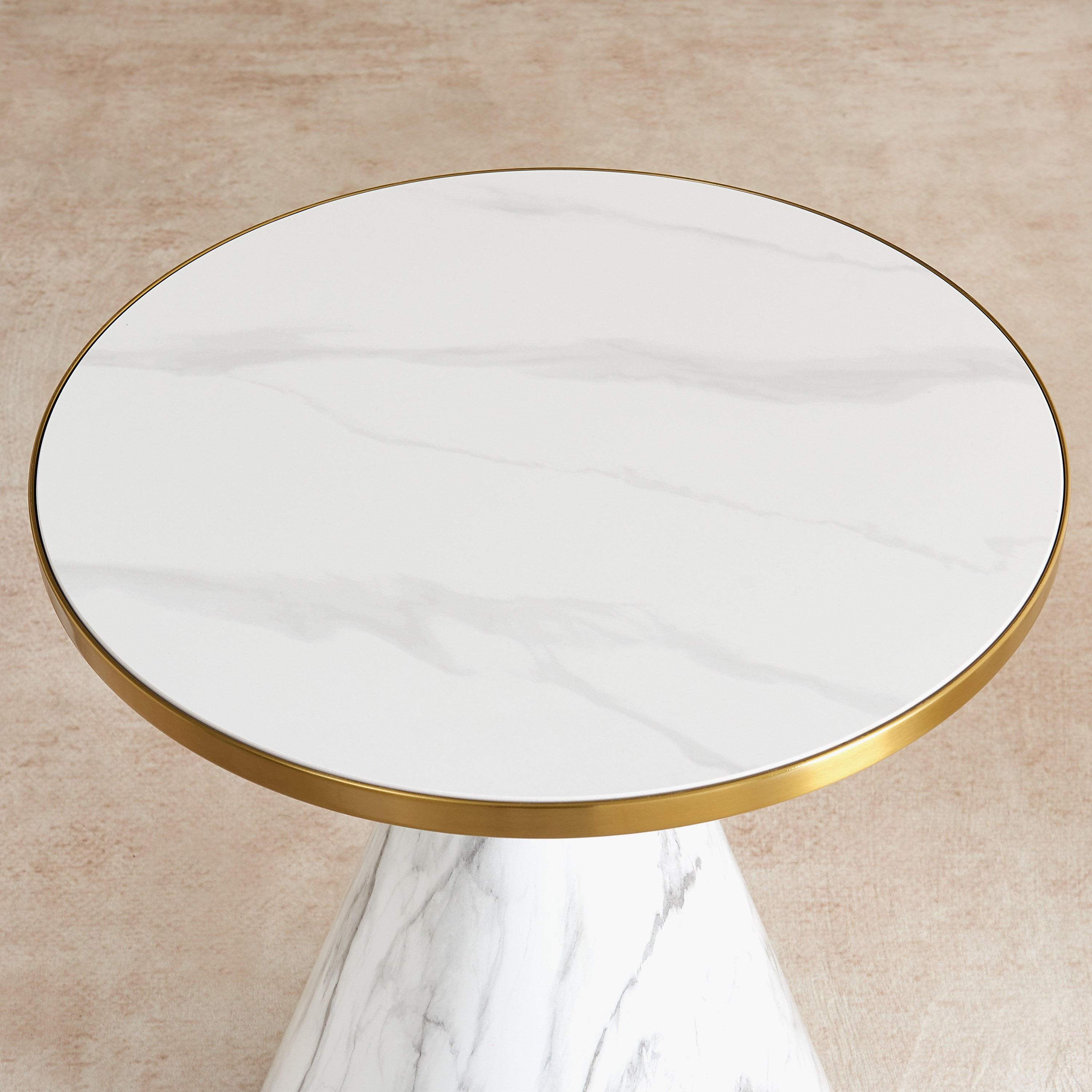 Movo Ria Sintered Stone Top Round End Table-hbxfurniture-livingroom-endtables-image-2