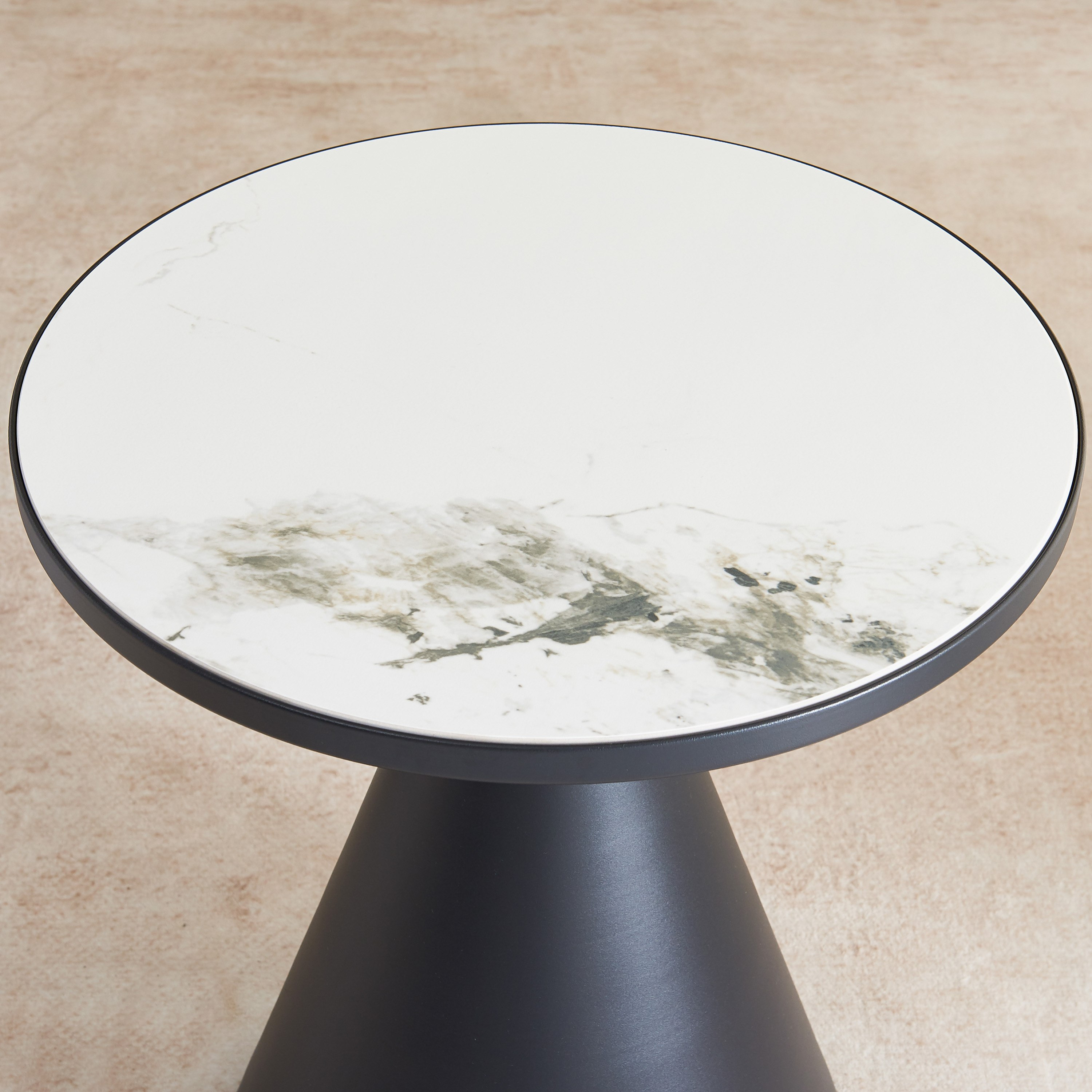 Movo Alba Sintered Stone Top Round End Table-hbxfurniture-livingroom-endtables-image-2