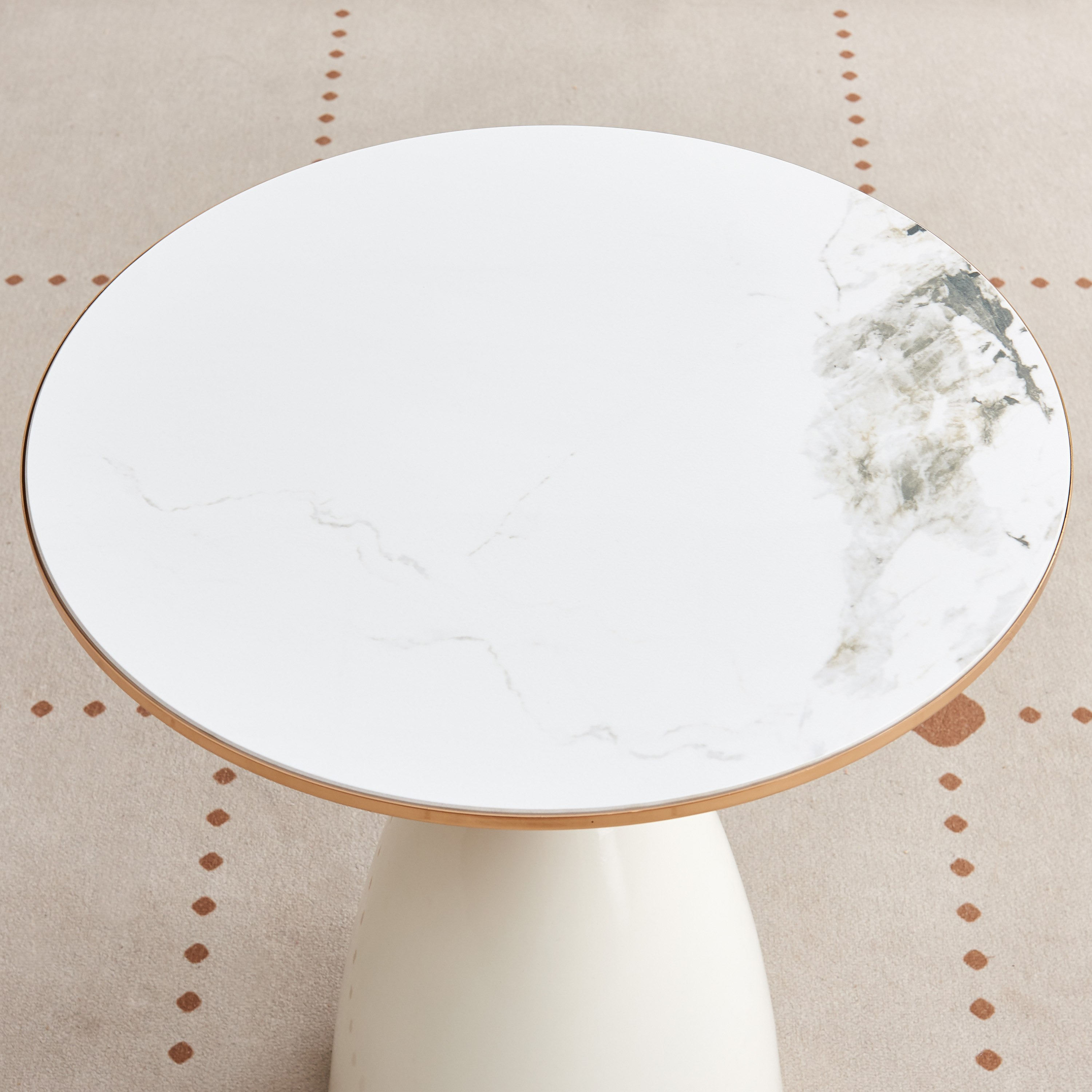 Movo Bayton Sintered Stone Top Round End Table-hbxfurniture-livingroom-endtables-image-2