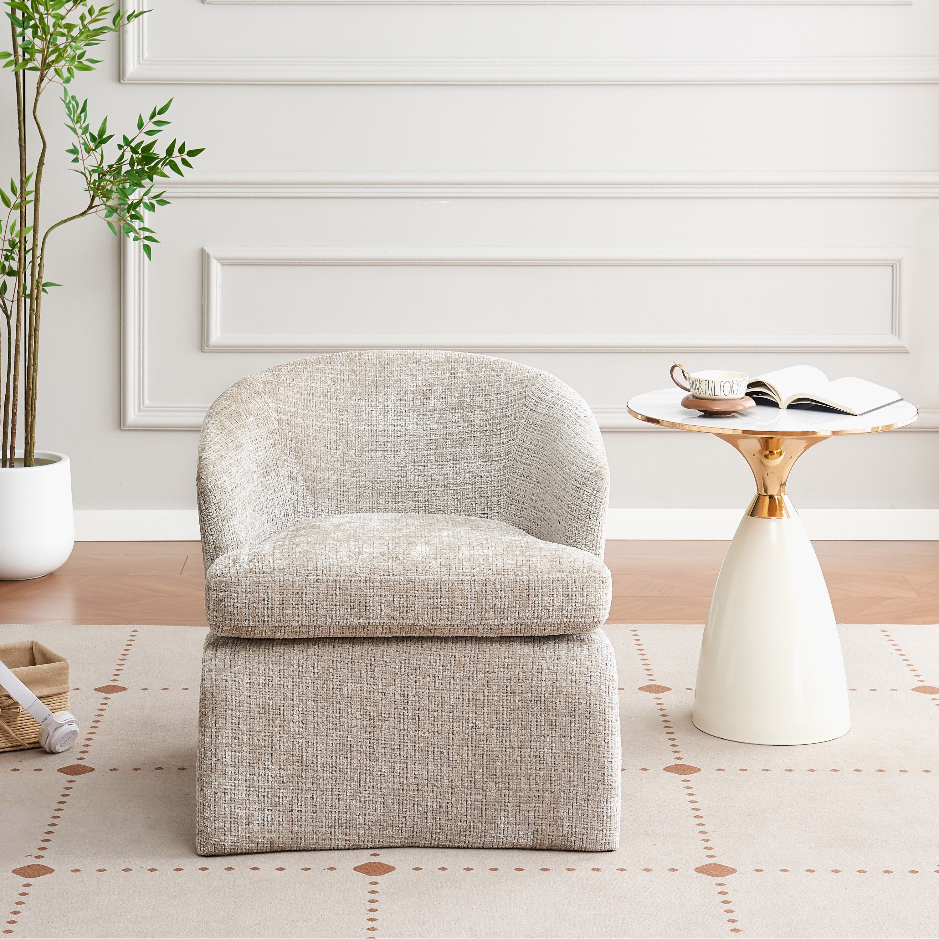 Movo Bayton Sintered Stone Top Round End Table-hbxfurniture-livingroom-endtables-image-4