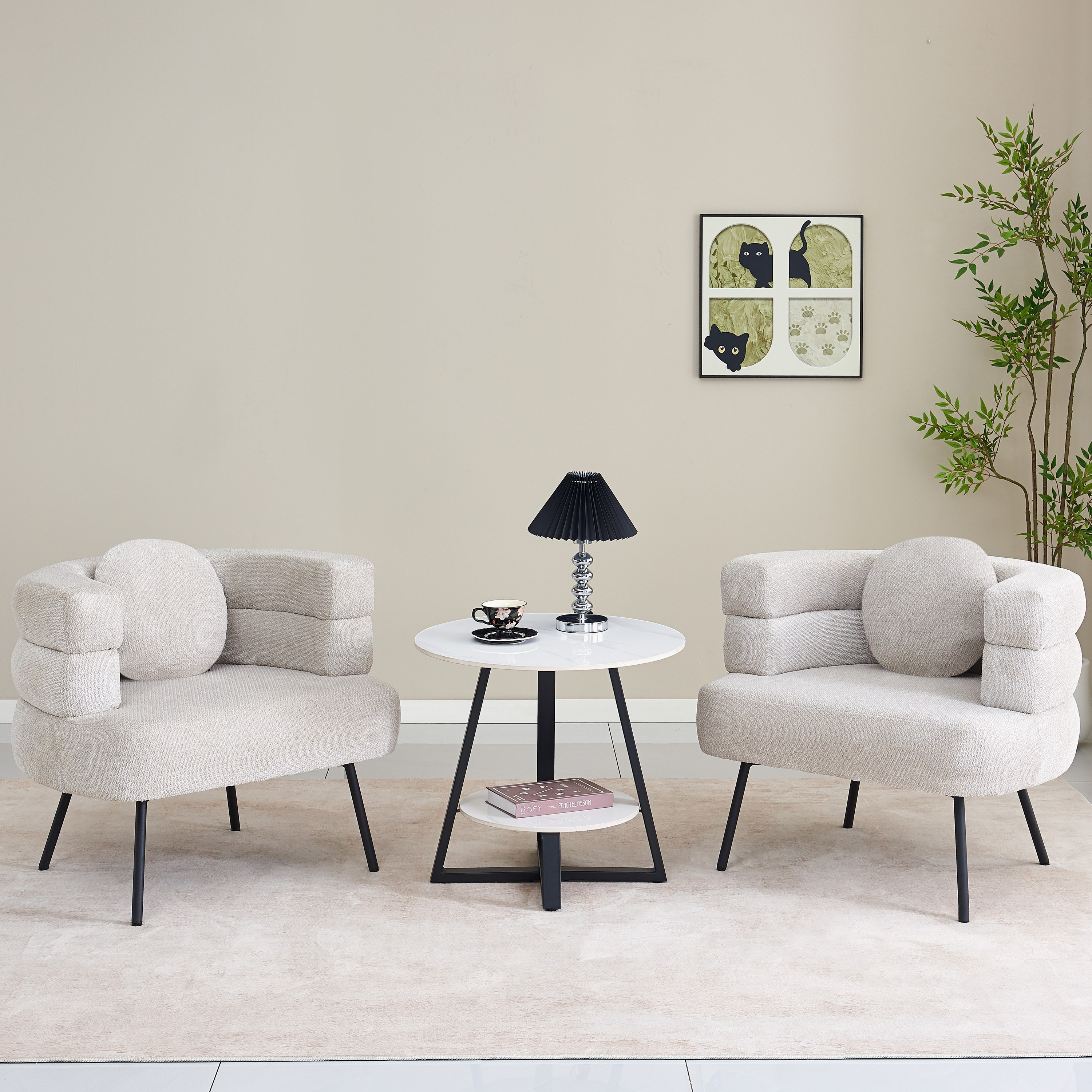 Movo Nook 2-Seater Sintered Stone Tea Set-hbxfurniture-diningtablesandsets-diningsets-twoseater-image-1