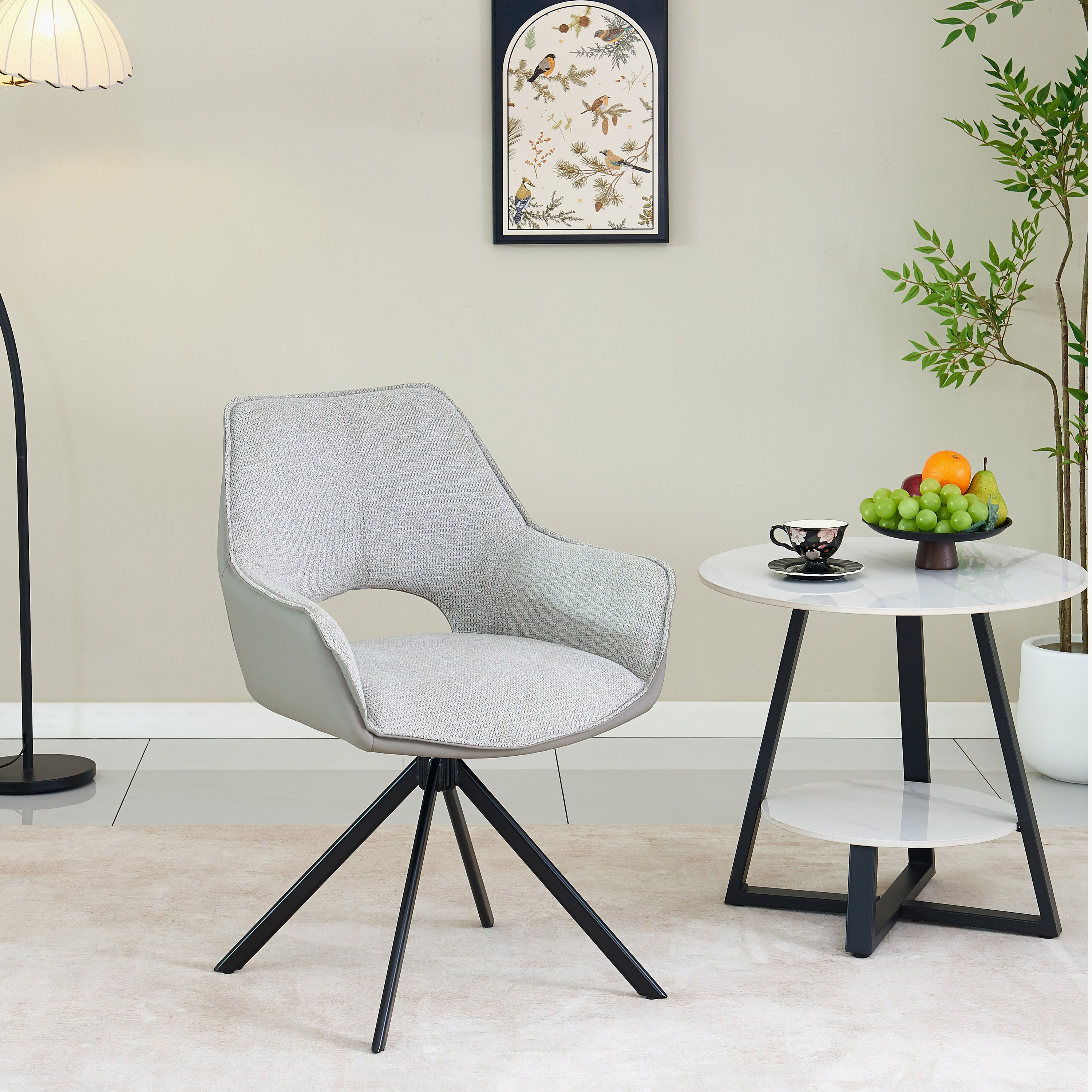 Movo Shelly 2-Seater Sintered Stone Tea Set-hbxfurniture-diningtablesandsets-diningsets-twoseater-image-3