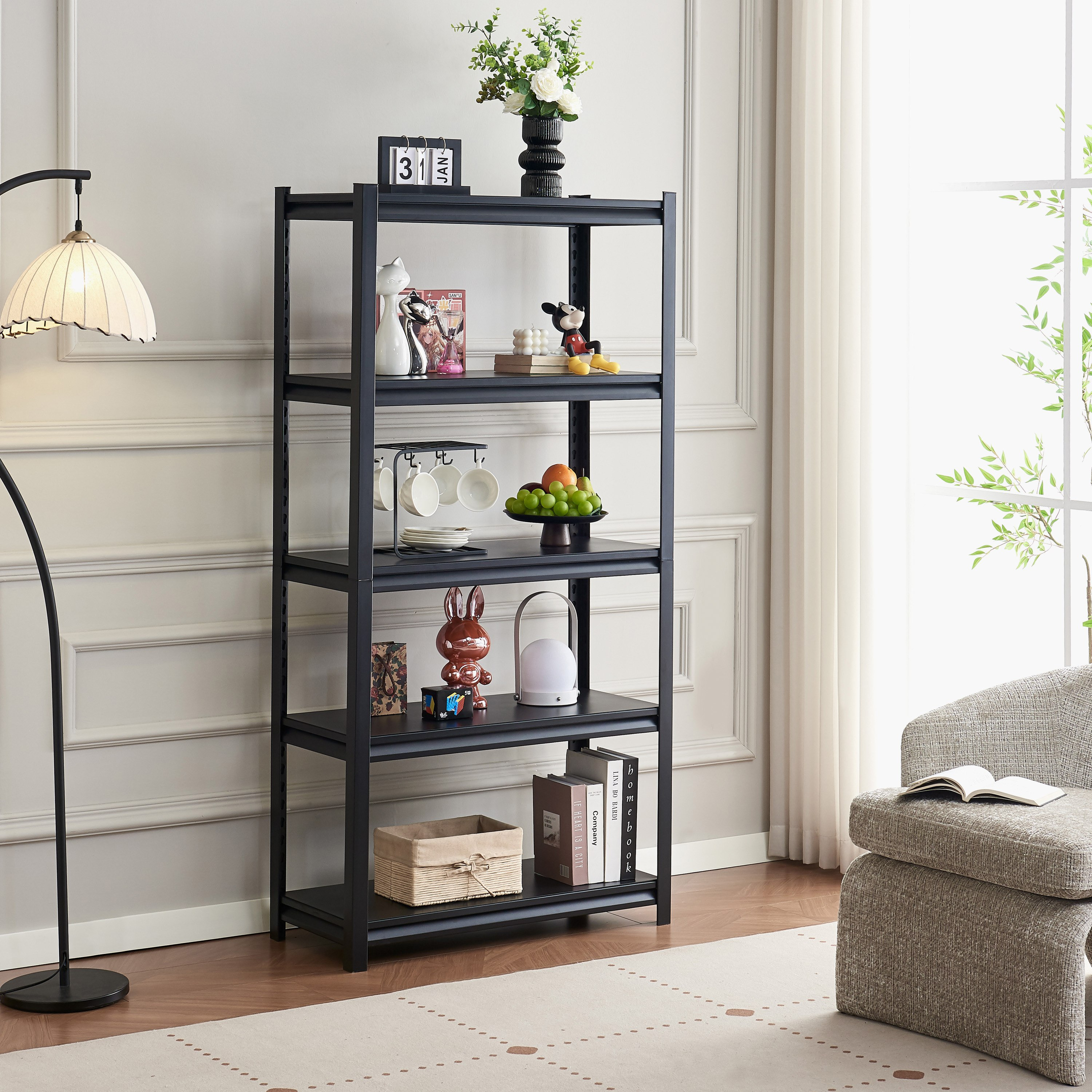 Movo Coda 5-Tier Metal Storage Multifunctional Rack-hbxkitchen-kitchenware-kitchenracksandholders-image-1