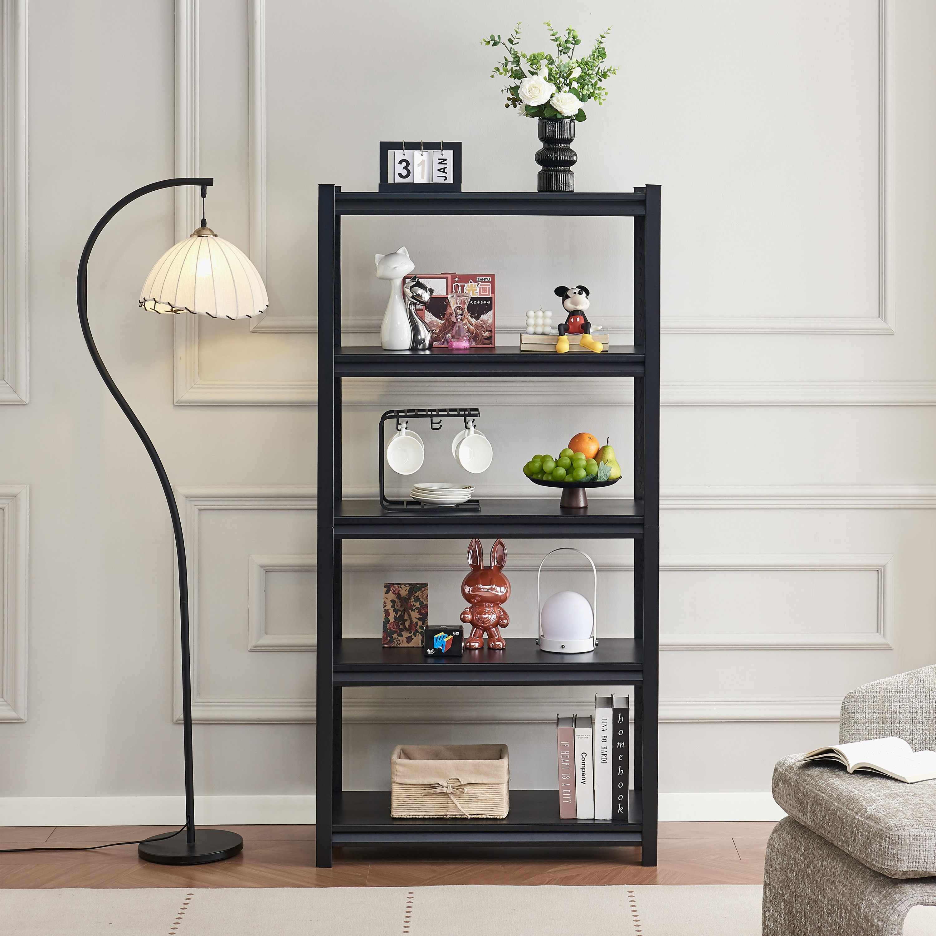 Movo Coda 5-Tier Metal Storage Multifunctional Rack-hbxkitchen-kitchenware-kitchenracksandholders-image-2