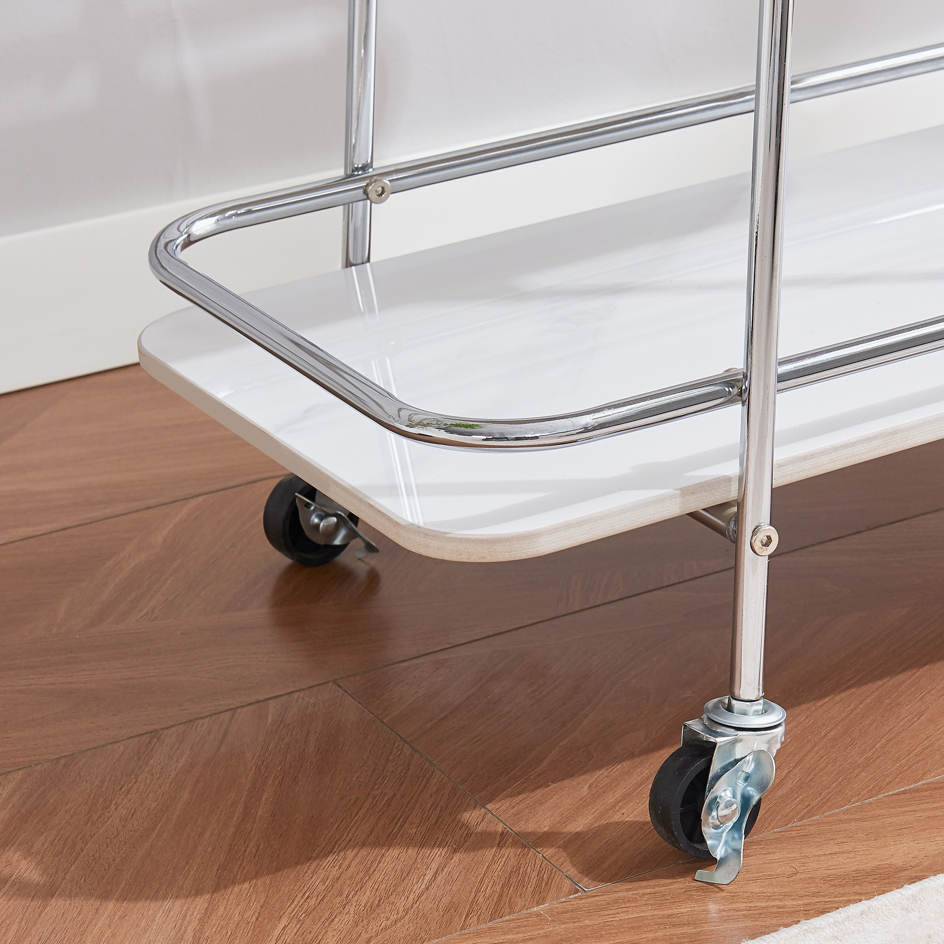 Movo Elmora Sintered Stone Top Serving Trolly with Shelves-hbxlivingroom-tablesandstands-servingtrolleys-image-3